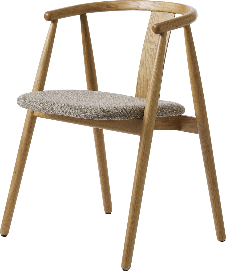 Spisebordsstol Med Armlæn Nordique Design Relate Fsc-certificeret Egetræ Natur Latte