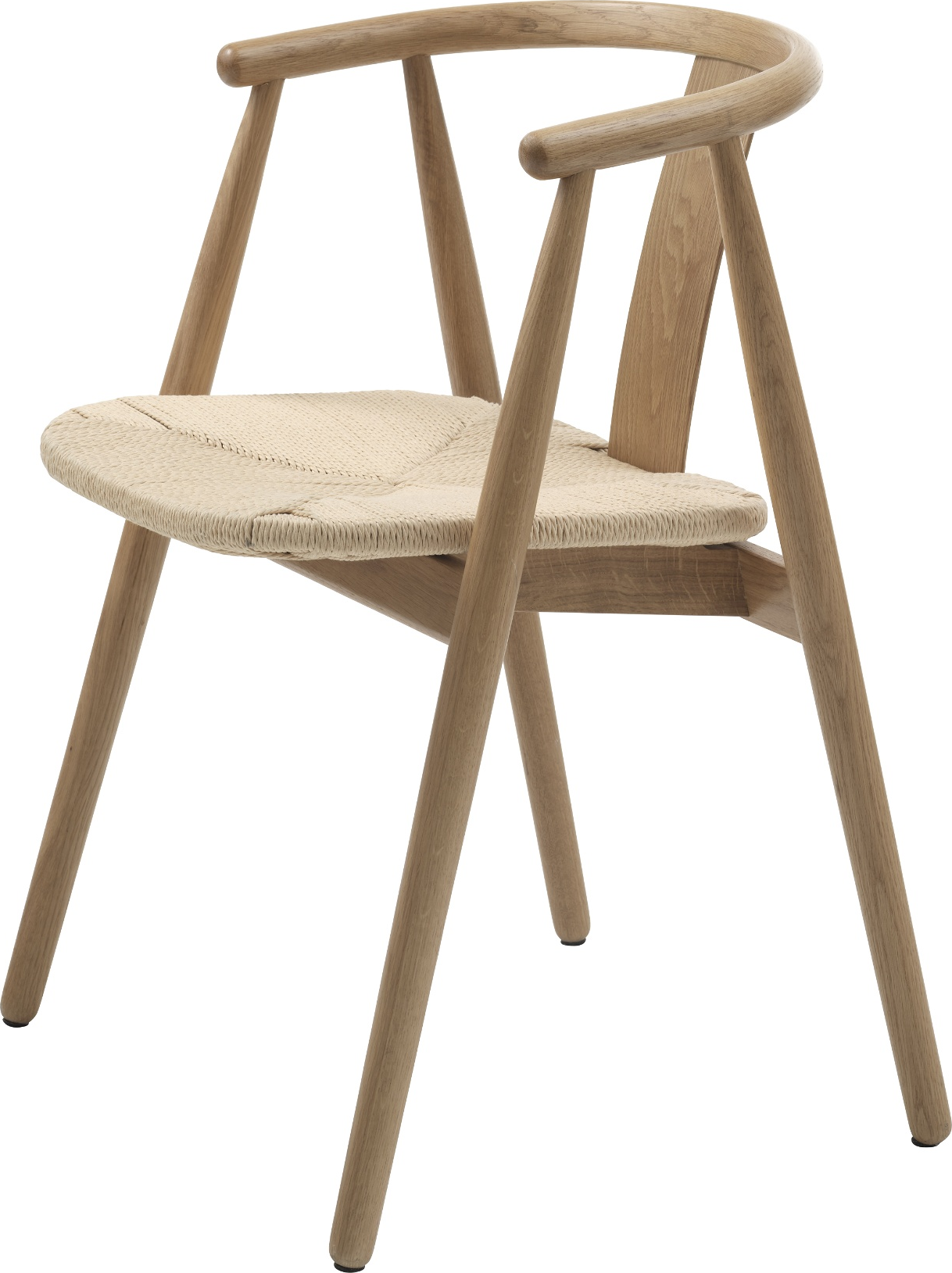 Spisebordsstol Med Armlæn Nordique Design Relate Natur Egetræ H76     B52   L59 Cm
