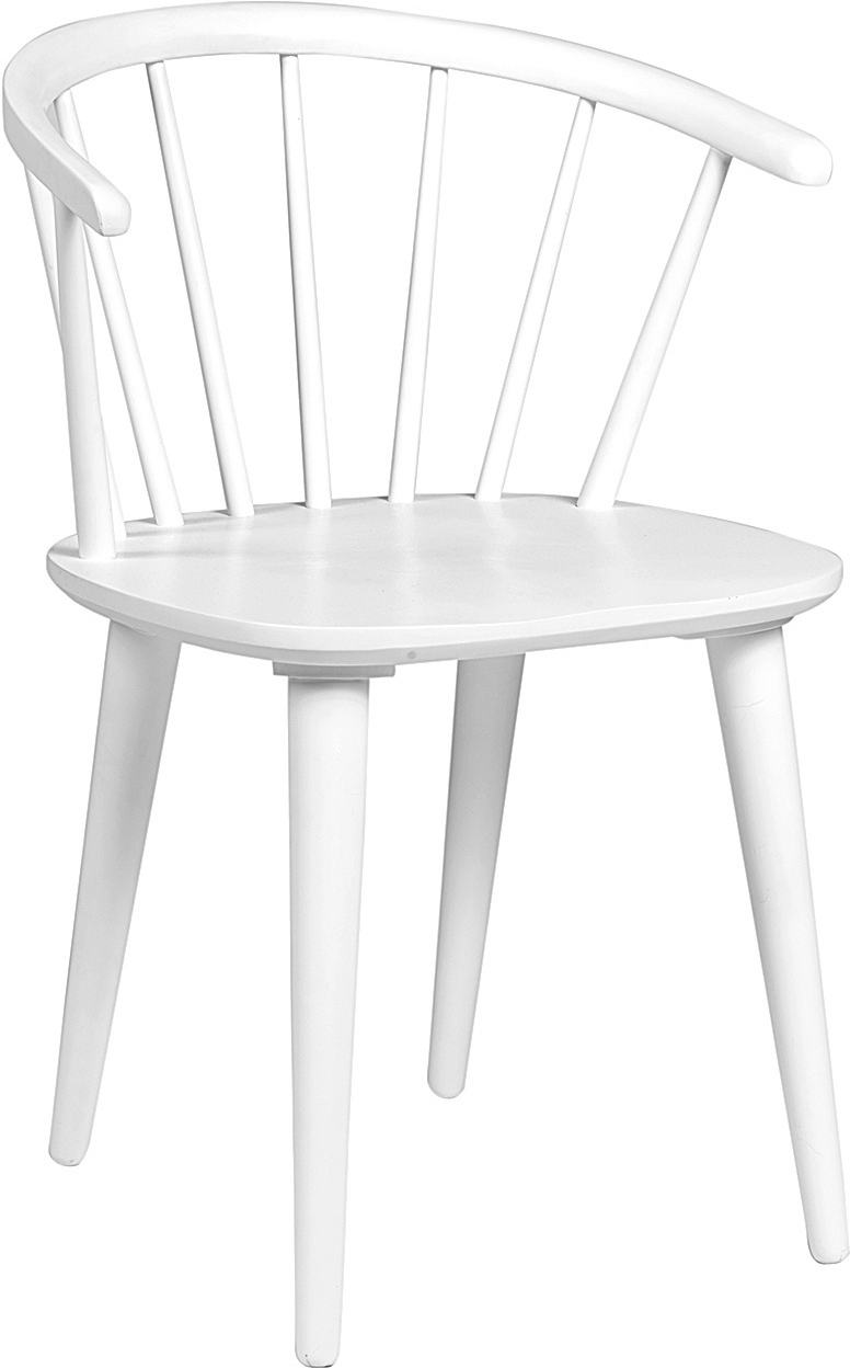 Elegant Spisebordsstol Med Armlæn i Hvid - Rowico Carmen