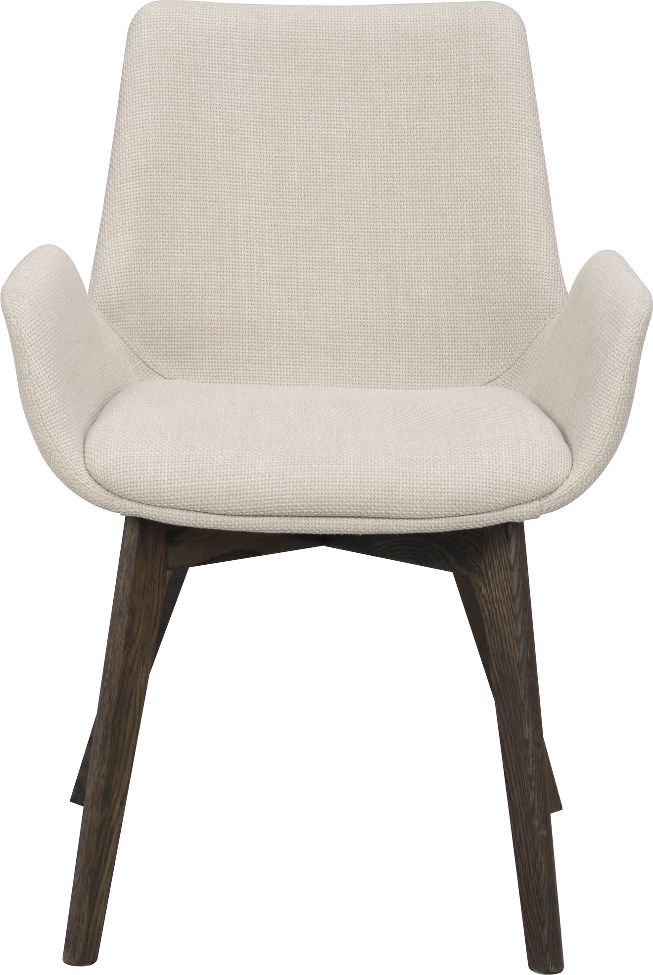 Spisebordsstol Med Armlæn Rowico Drimsdale  -pak Polstret Beige Polyester Fsc 100  Egetræ