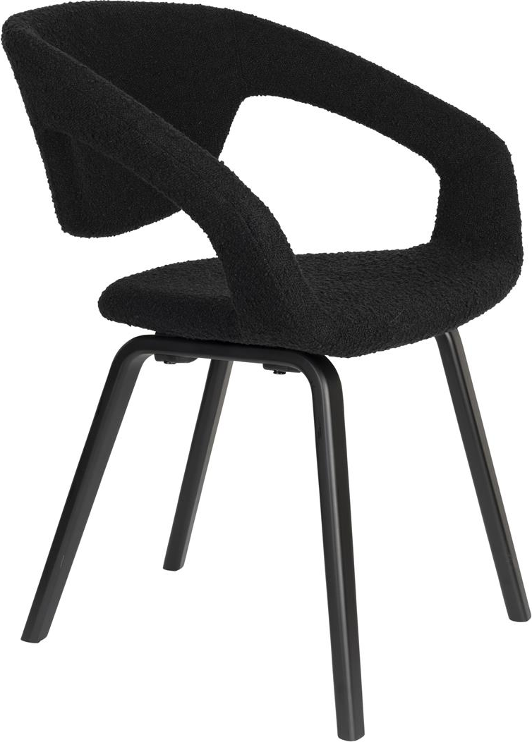 Elegant Flexback Spisebordsstol med Armlæn i Antracit