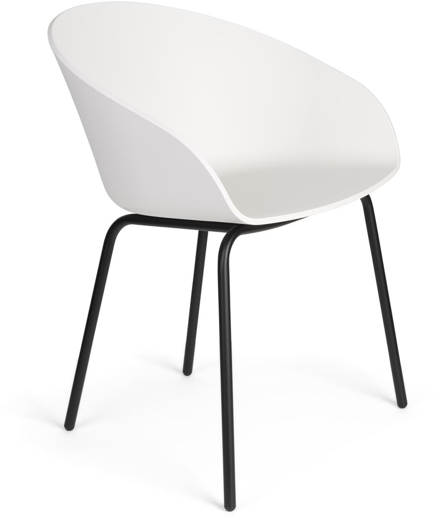 Skulpturel Spisebordsstol Med Armlæn - Zuiver Void Offwhite