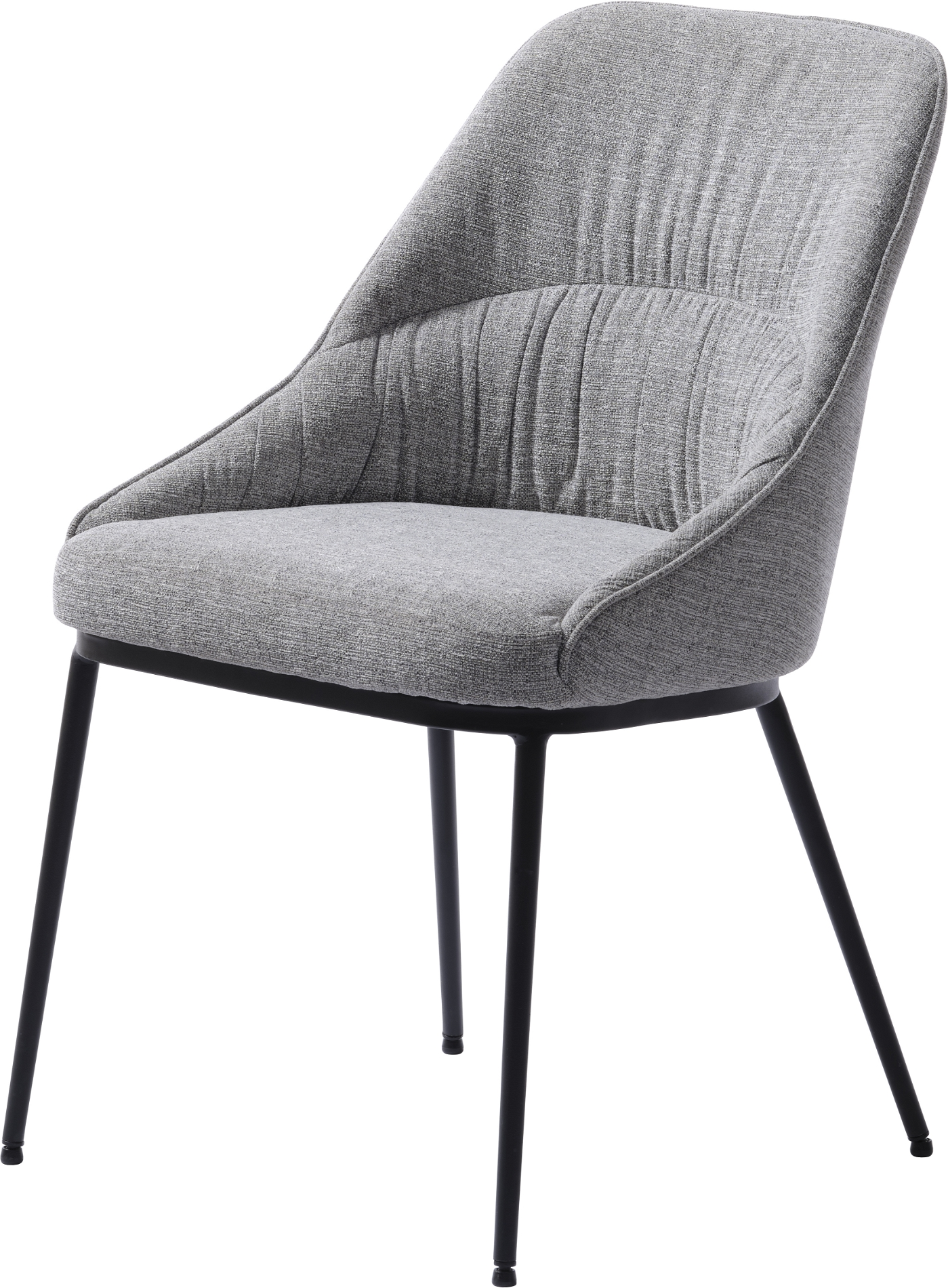 Spisebordsstol Nordique Design Meridian Grå Sort Metalramme Conway 027 Mid Grå Tweed Stof Fsc