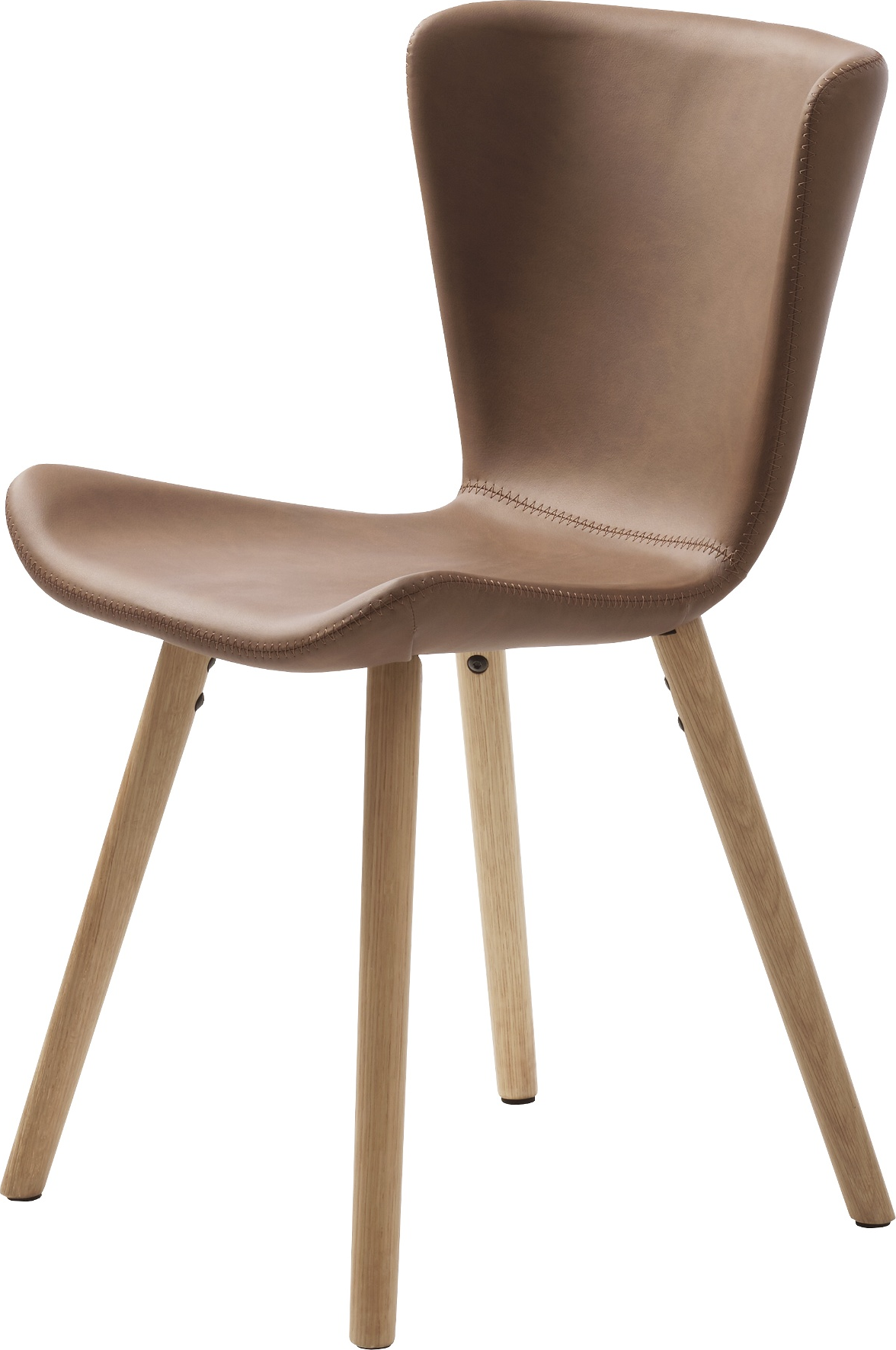 Spisebordsstol Nordique Design Teslin Egetræ Med Polstret Sæde Tan Natur Fsc-certificeret