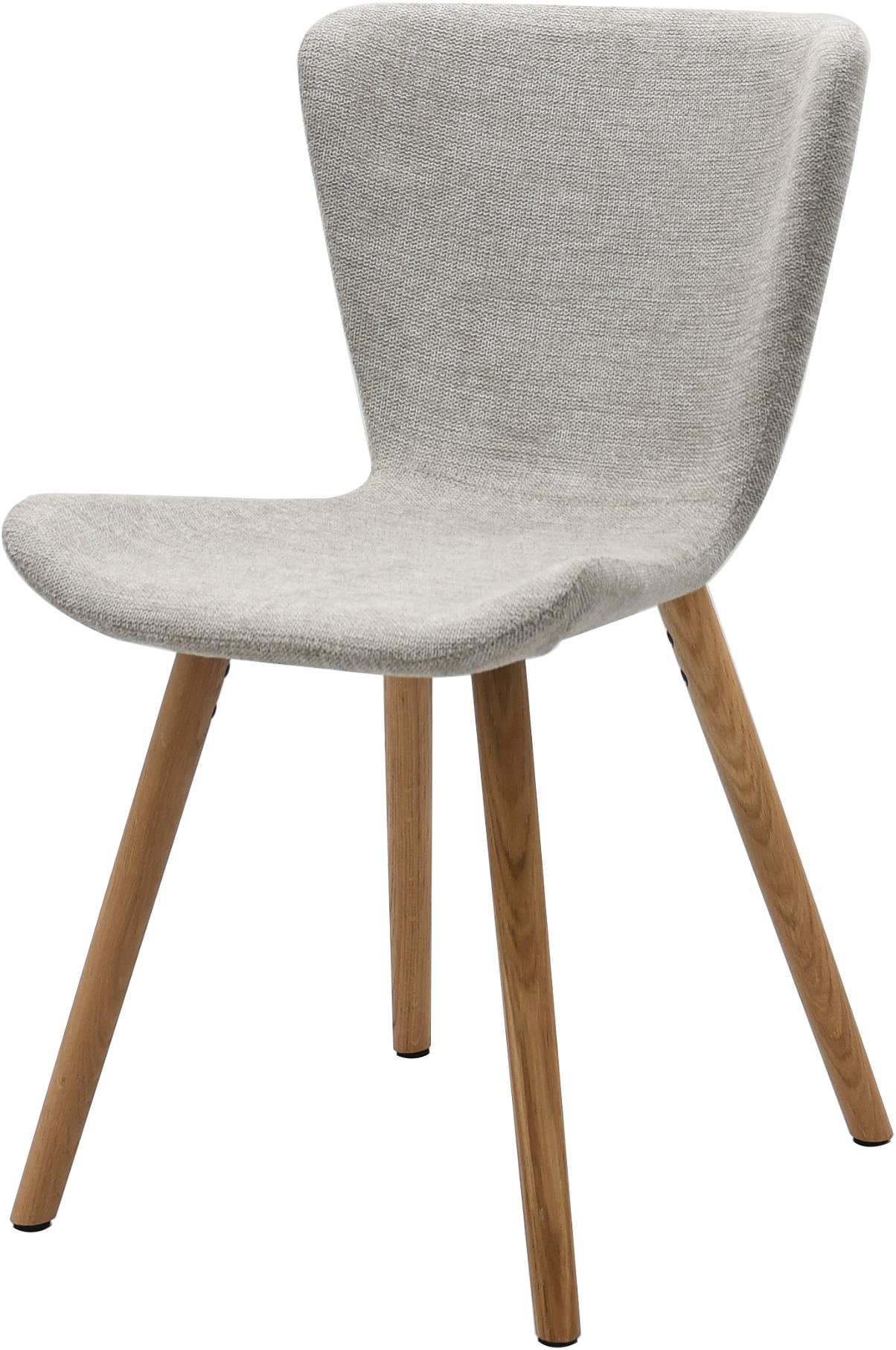 Spisebordsstol Nordique Design Teslin Polstret Lysgrå Med Fsc-certificeret Egetræ H82 B48 D55 Cm