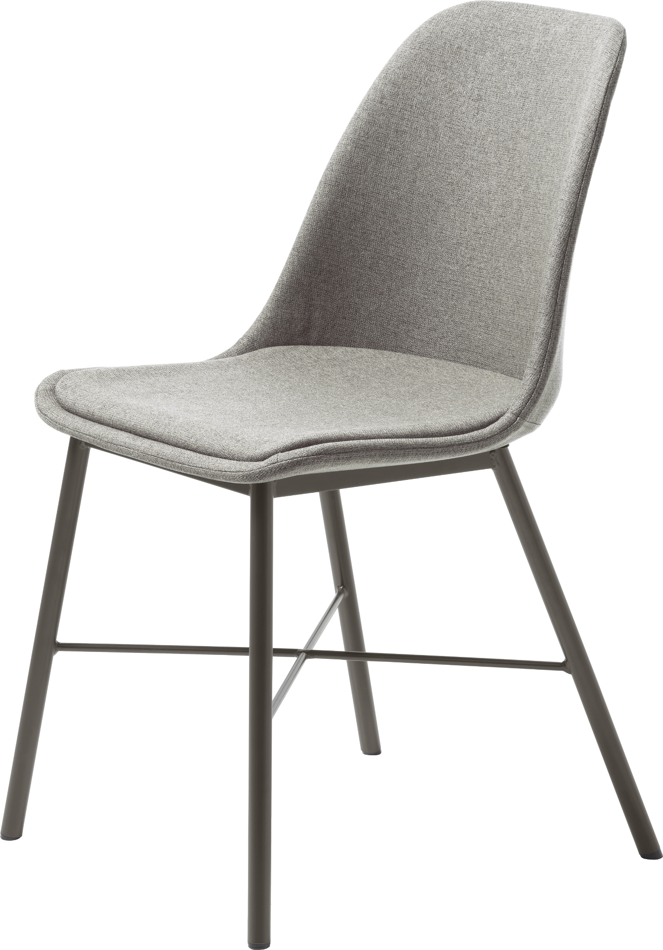 Spisebordsstol Nordique Design Whistler   Lysegrå Polyester Rock 140  Metalben  H83ã B47 Cm