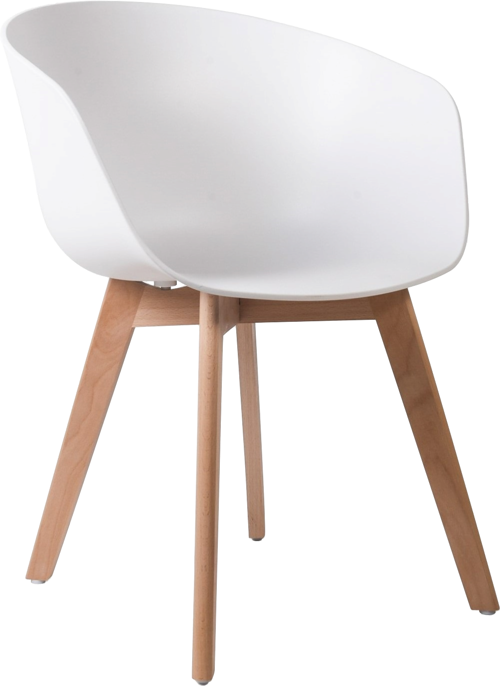 Spisebordsstol Nordlys Furniture Alborg Hvid Polypropylen Med Fsc-certificerede Bøgetræsben