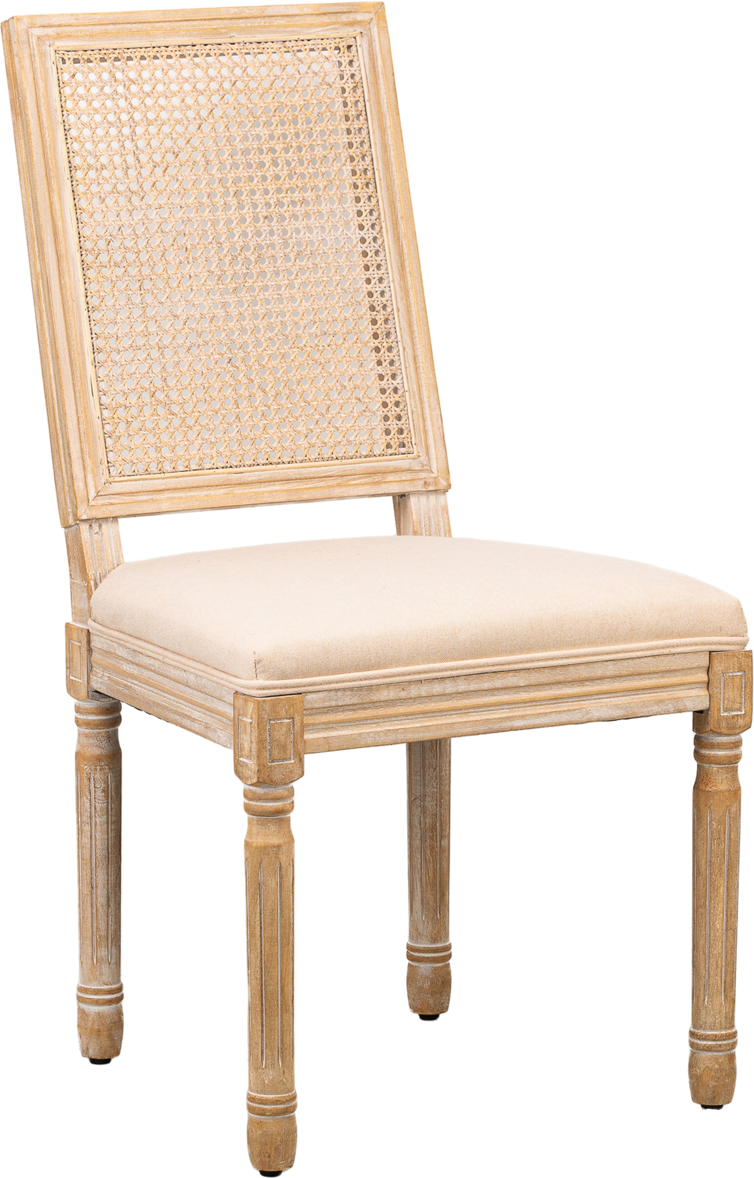 Spisebordsstol Nordlys Furniture Cambridge   Fsc-certificeret Beige Gummitræ Med Fletryg Og Oeko-texâ  Stof