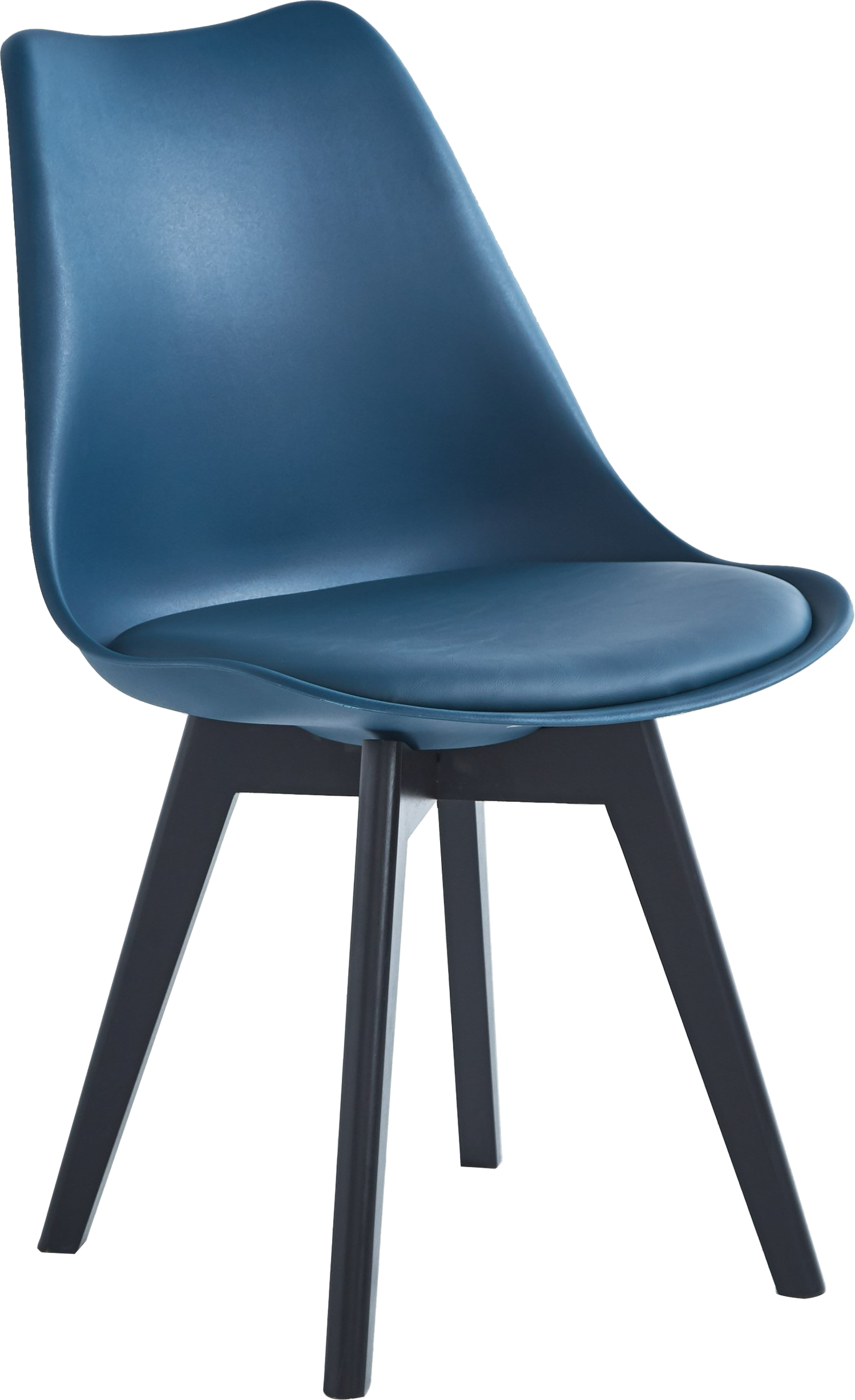 Spisebordsstol Nordlys Furniture Esbjerg Med Ergonomisk Blå Polypropylen-sæde Og Fsc Bøgetræsben Op Til 120 Kg