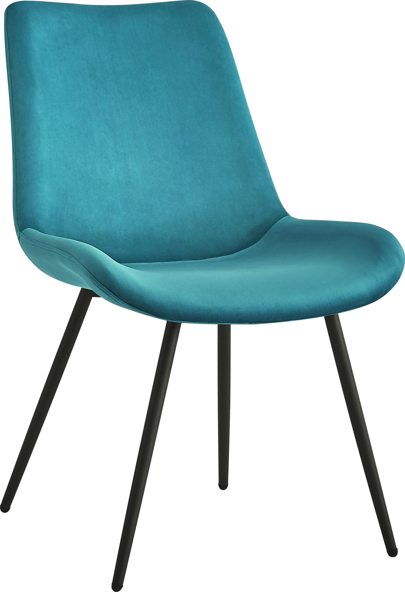 Spisebordsstol Nordlys Furniture Koge Fløjlsstol Blå Sort Metalstel Oeko-tex