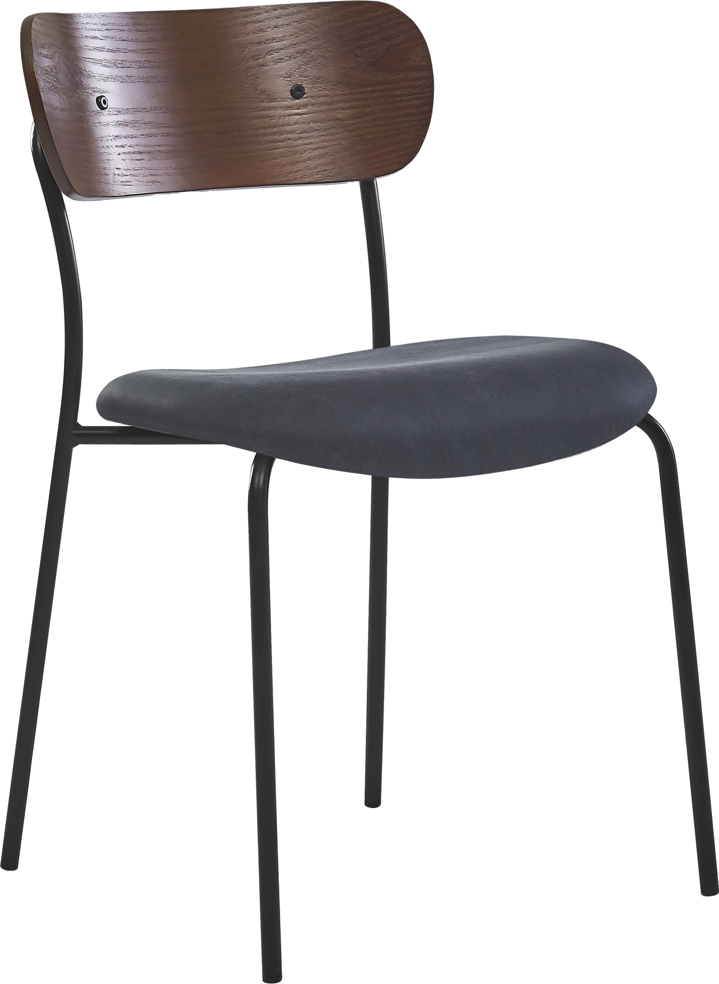 Elegant spisebordsstol i sort kunstlæder fra Nordlys Furniture