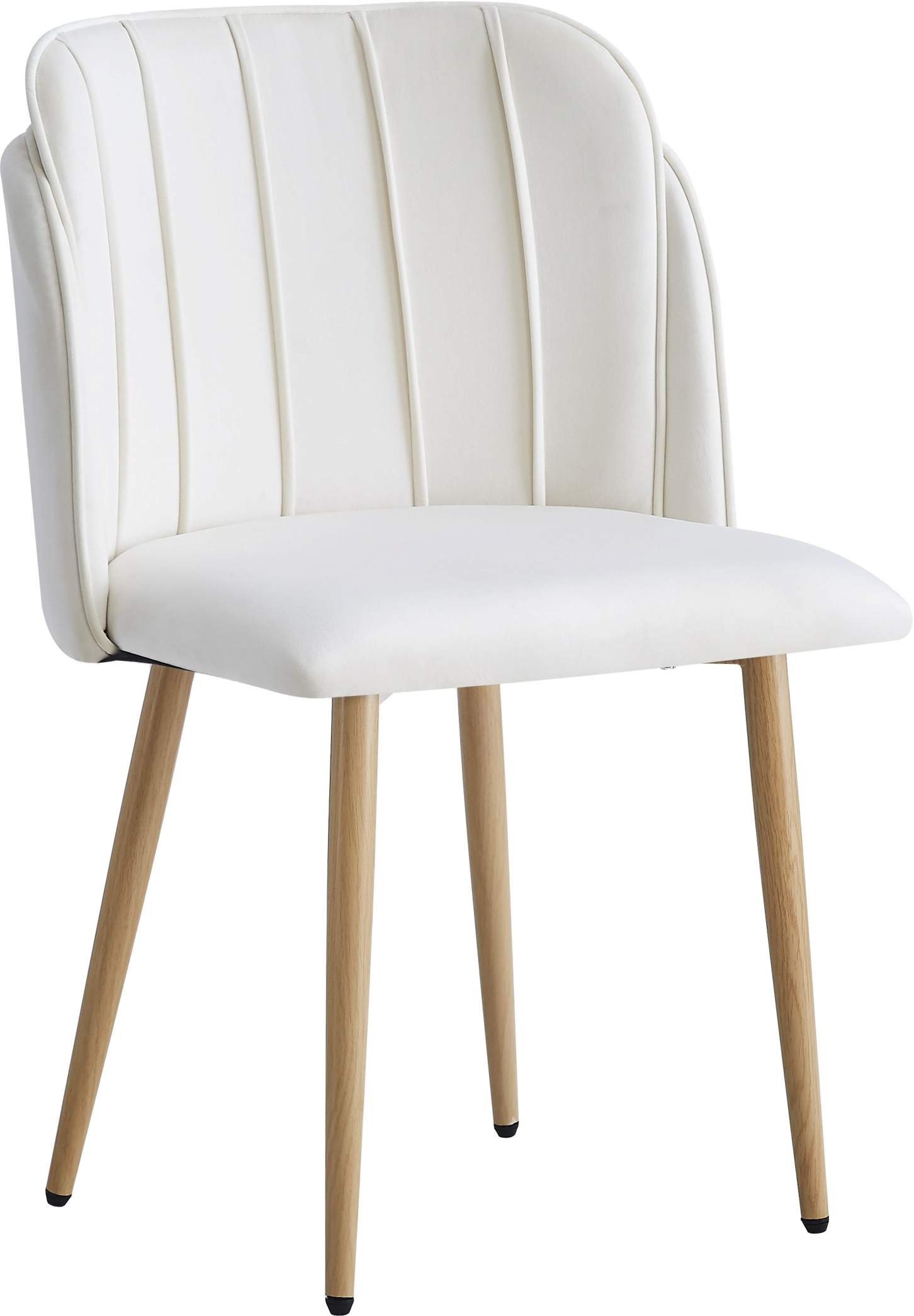 Nora Spisebordsstol i Beige Velour fra Nordlys Furniture