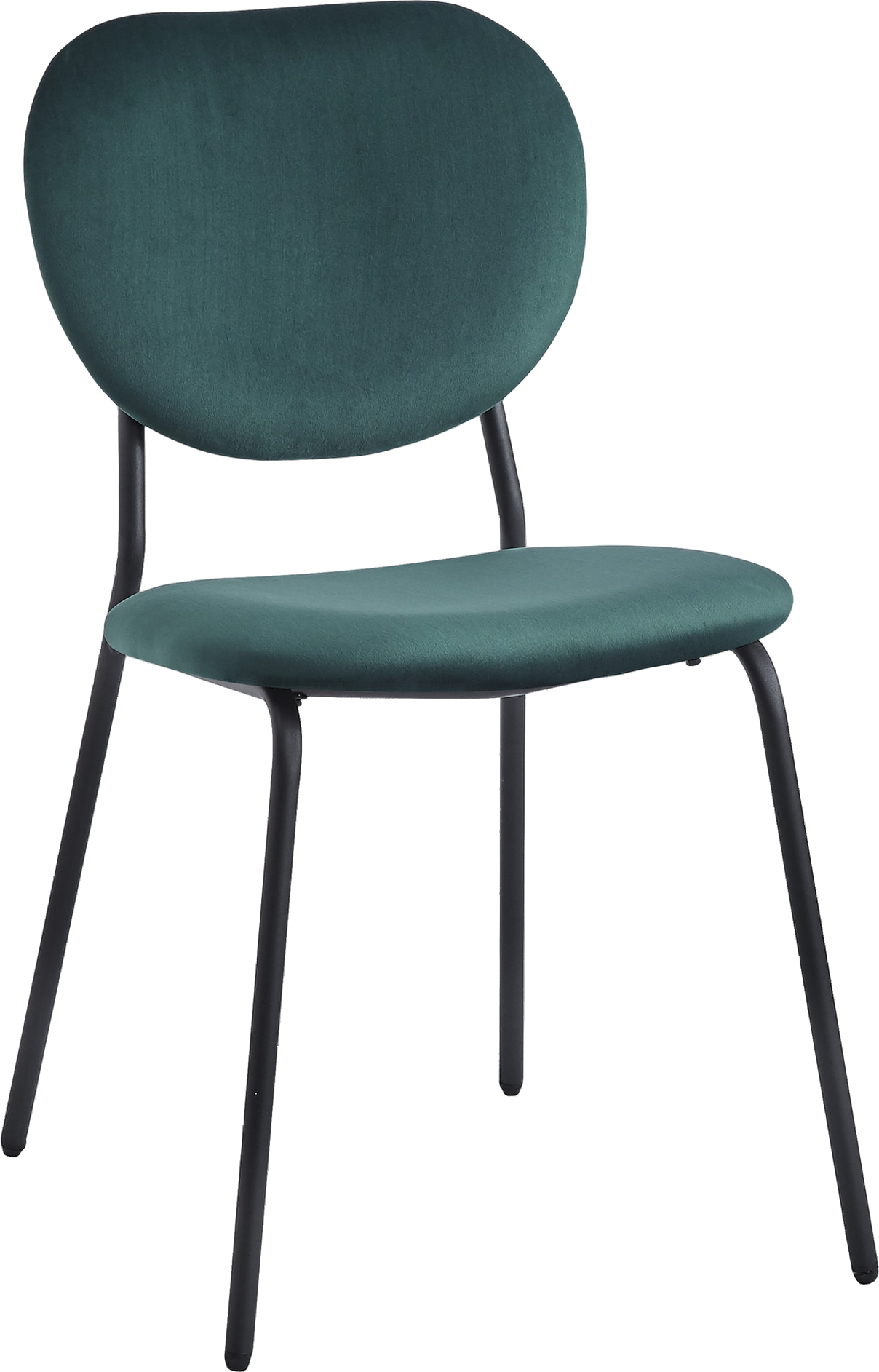 Spisebordsstol Nordlys Furniture Suzuka Sæt     Dybgrøn Fløjl Med Sorte Metalben 82 5x49x54   Cm