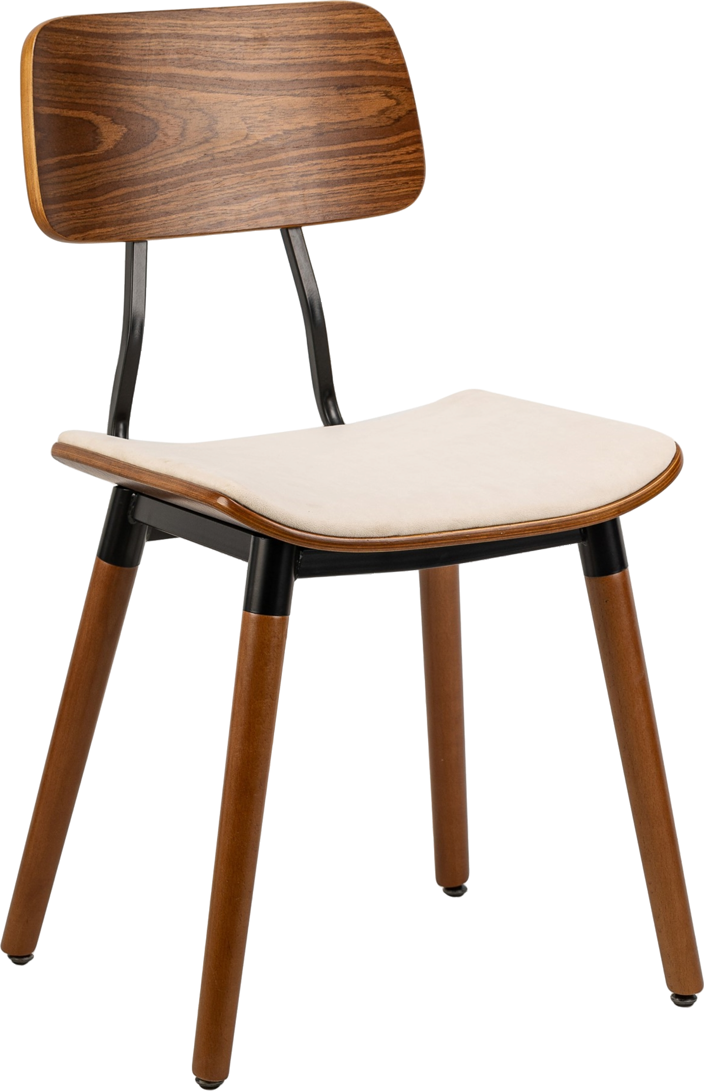 Spisebordsstol Nordlys Furniture Victoria Fløjl Beige Asketræ Stel H82ã B44ã D50 Cm