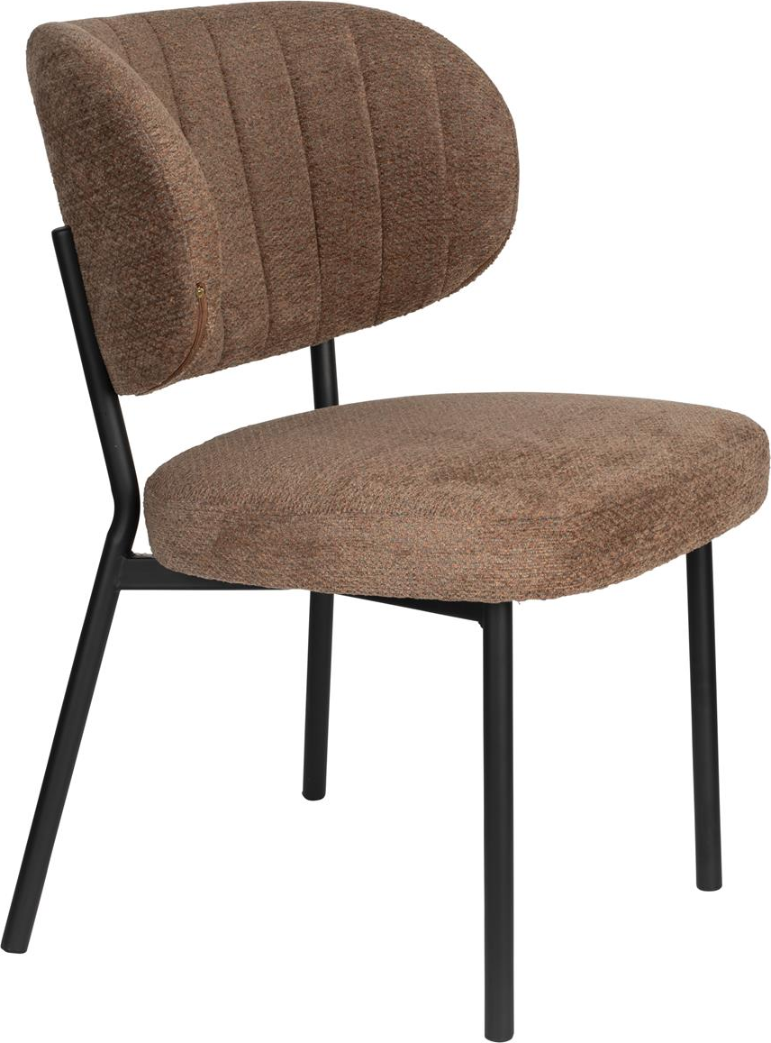 Elegant spisebordsstol i mudderbrun fra Studio White