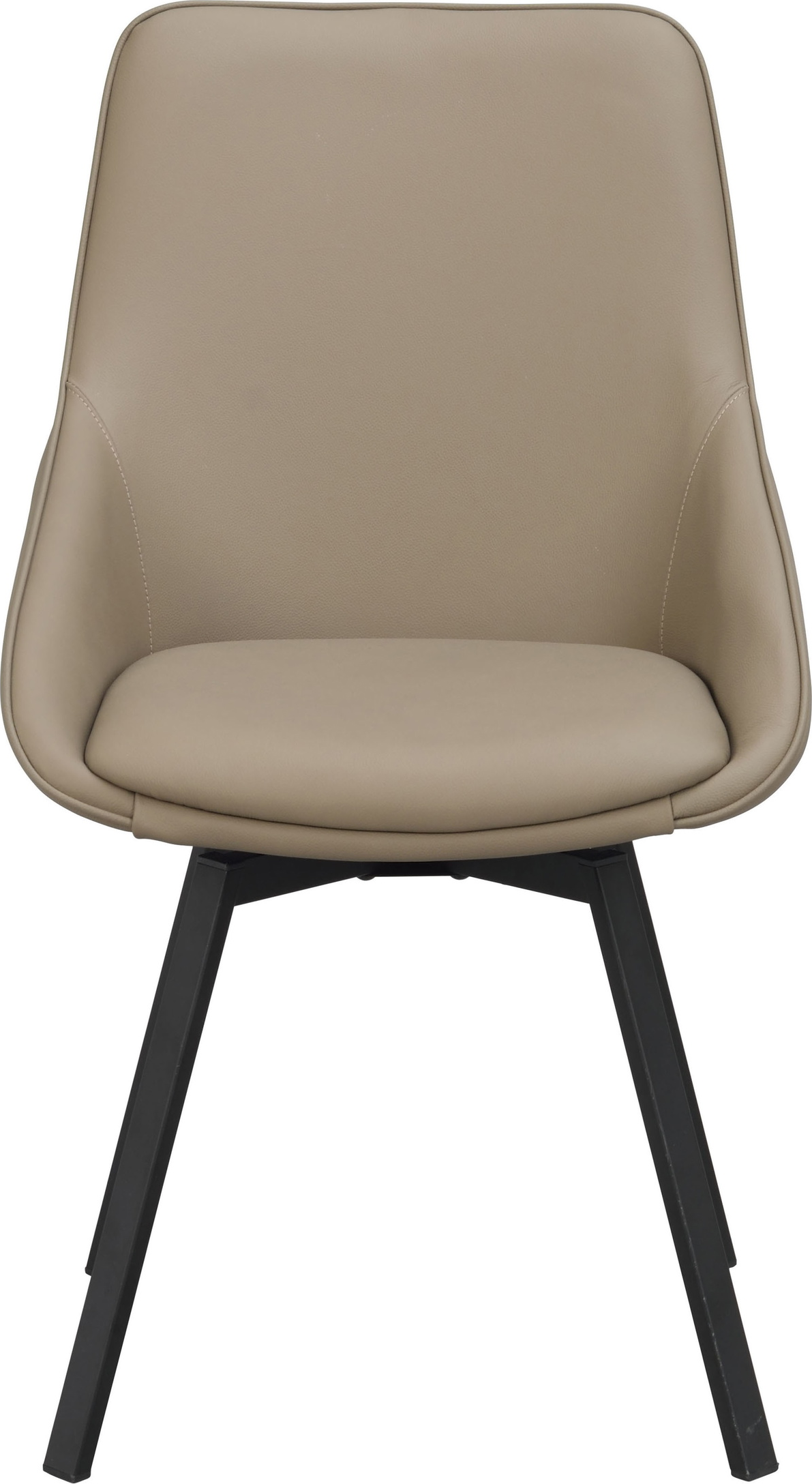 Spisebordsstol Rowico Alison i Beige Læder med Sort Metalstel