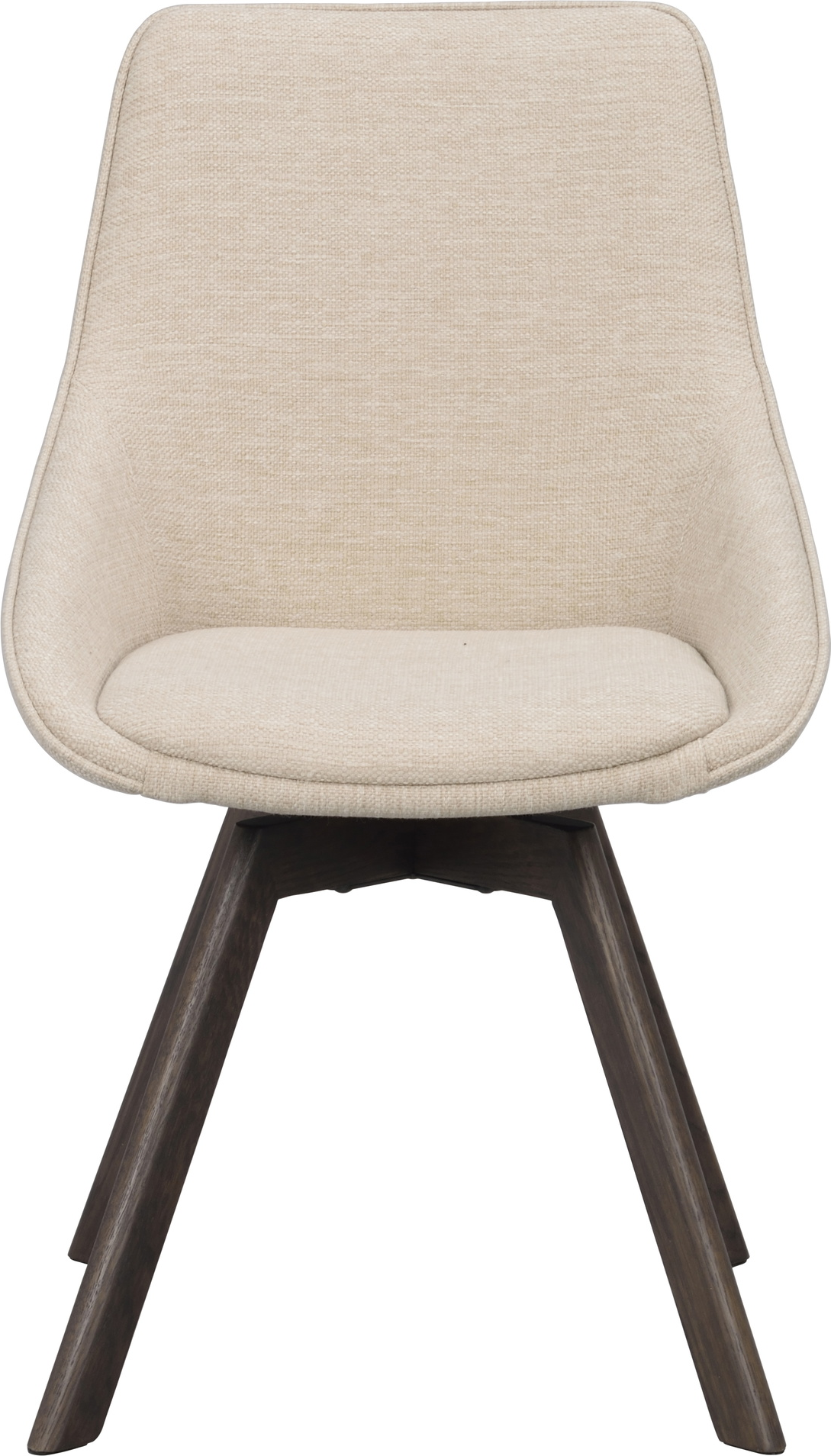 Spisebordsstol Rowico Alison  -pak Lysebeige Polstret Stof Fsc Egetræ Med 360 Drejefunktion