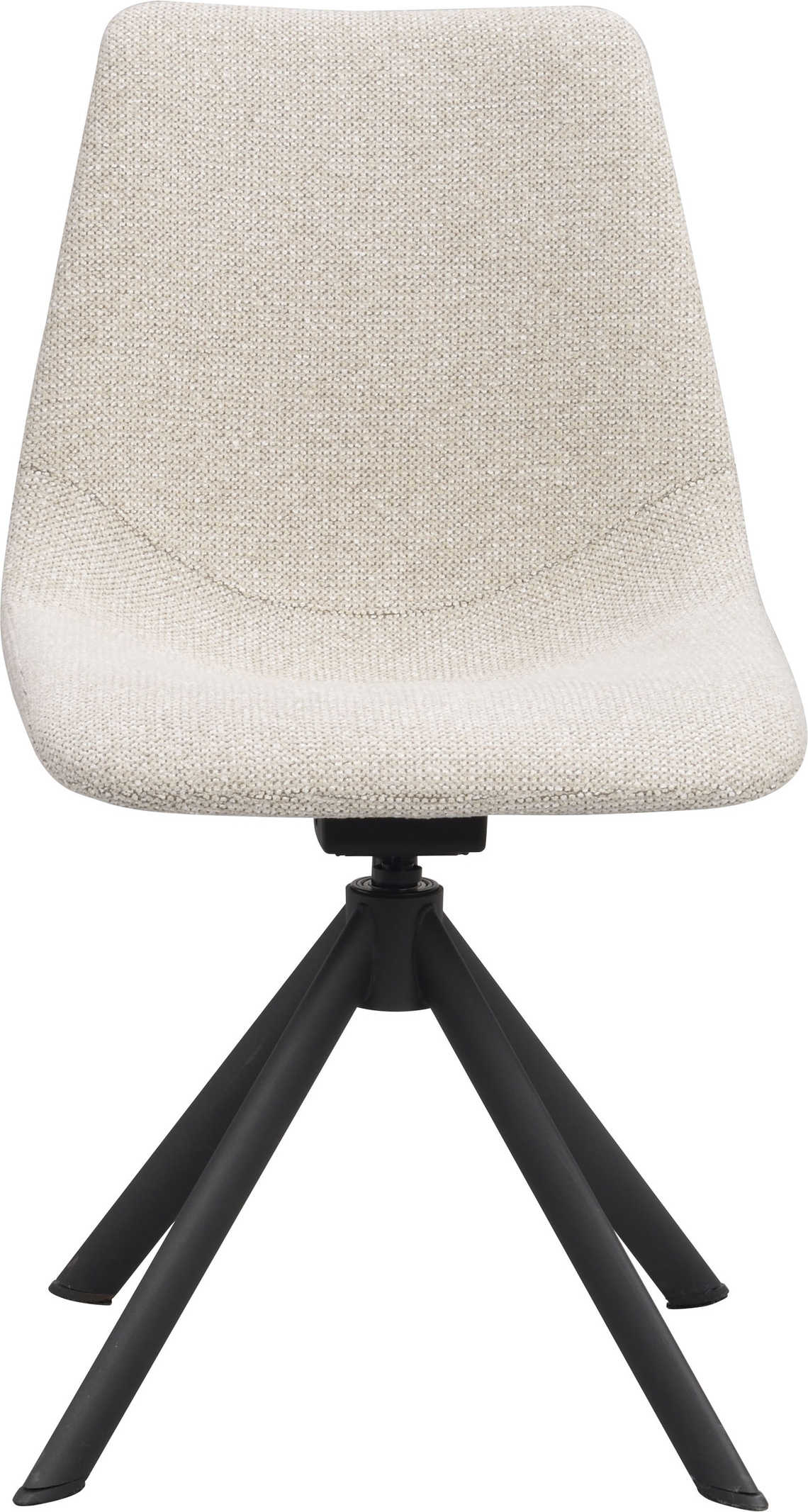 Spisebordsstol Rowico Dunmore -pak Lysebeige Polyester Med Sorte Metalben