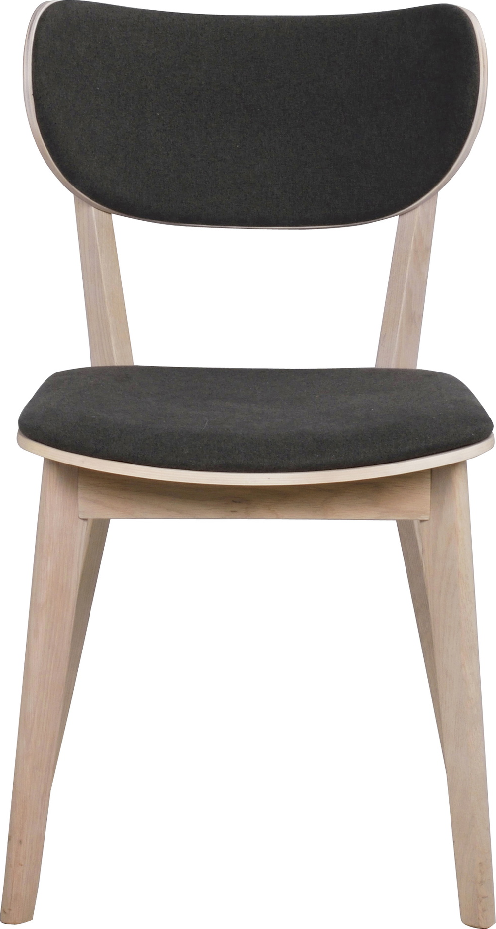 Spisebordsstol Rowico Kato  -pak Hvidvasket Egetræ Mørkegråt Polyester Fsc-certificeret