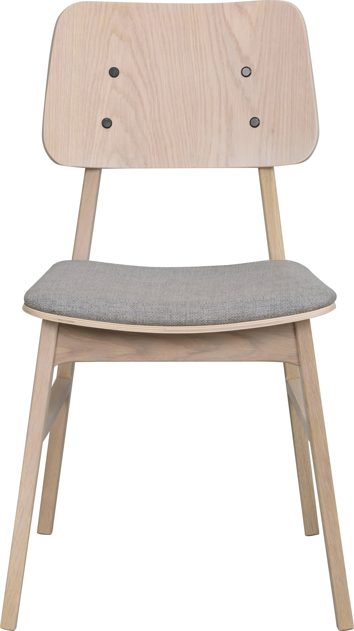 Spisebordsstol Rowico Nagano Spisestuestol Hvidvasket Massiv Egetræ Lysegrå Polster 100  Polyester Fsc-certificeret
