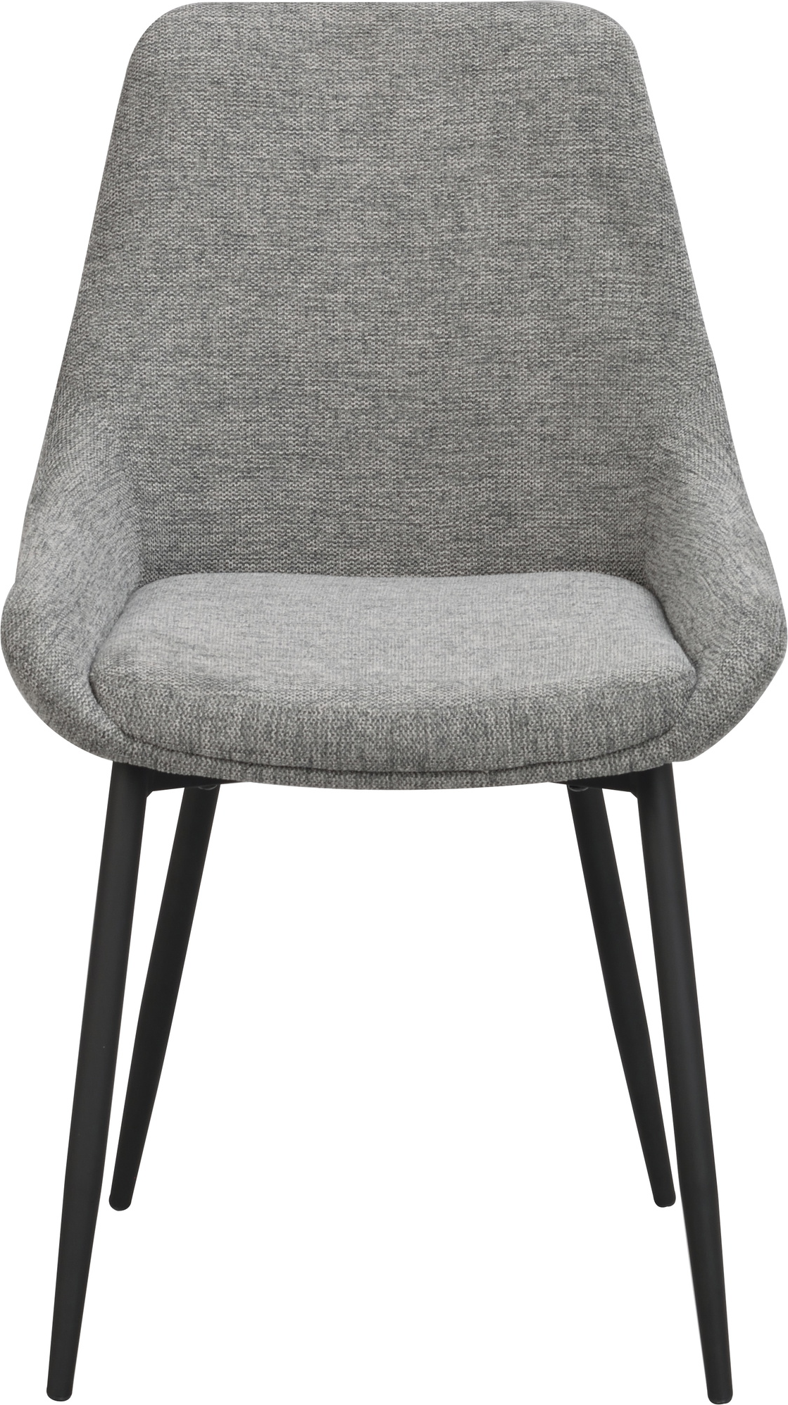 Spisebordsstol Rowico Sierra Grå Polstret Polyester Sort Metalben Fscâ  100  Sæt Af   H85ã B49ã D55cm