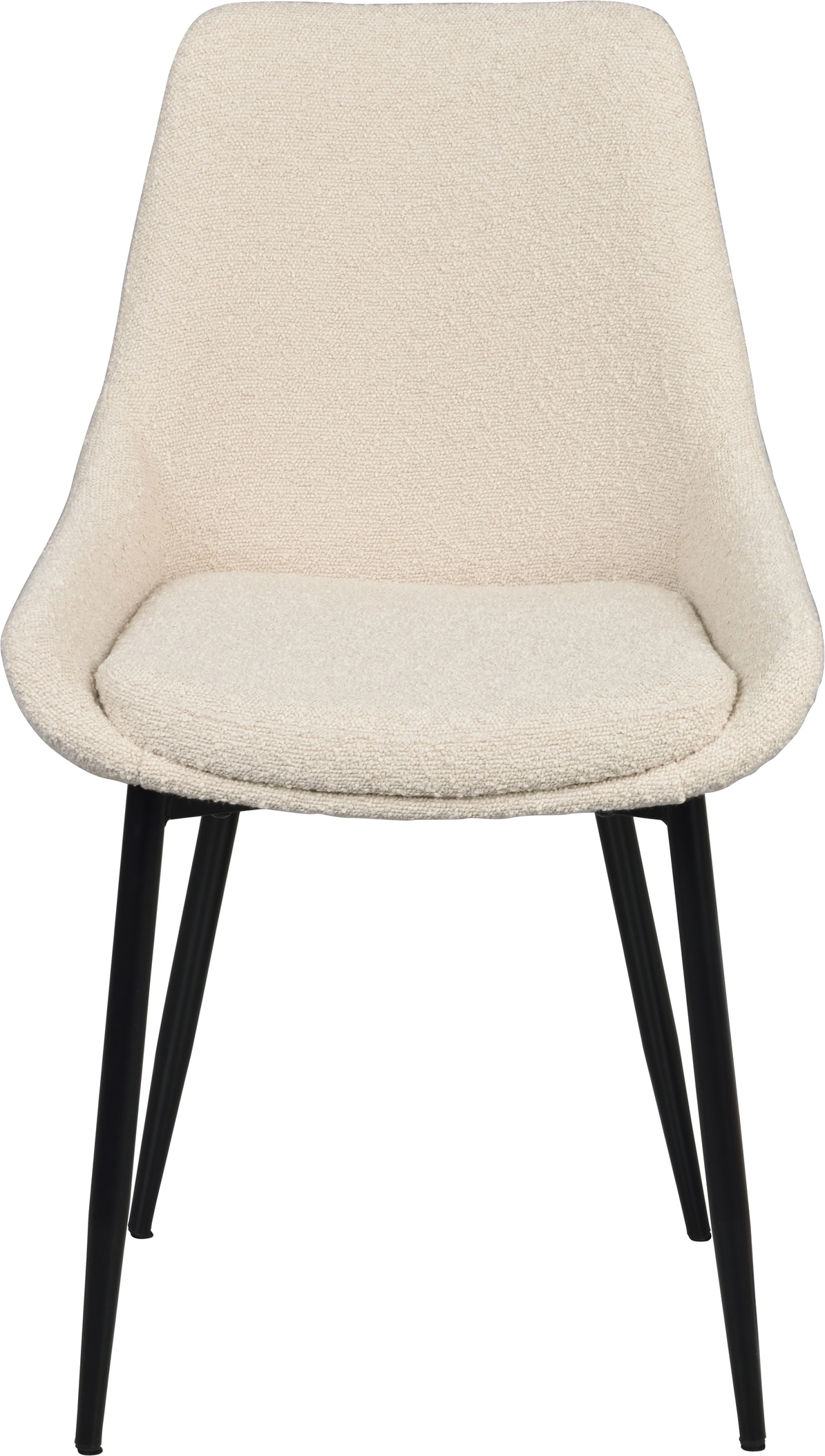 Spisebordsstol Rowico Sierra  -pak Beige Bouclé-stof Med Sort Metalstel