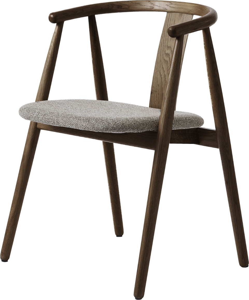 Spisebordsstol Spisestuestol Med Armlæn Nordique Design Relate   Røget Egetræ Og Latte Nolio 36 Melange