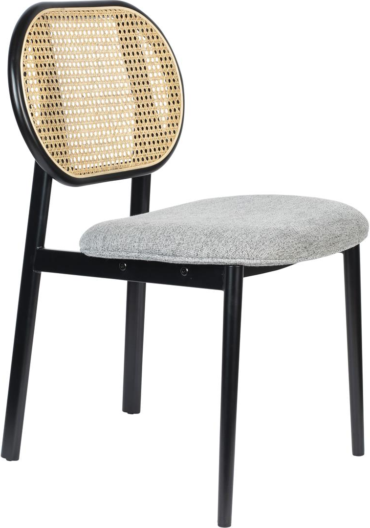 Elegant Zuiver Spike Spisebordsstol i Antracit og Rattan
