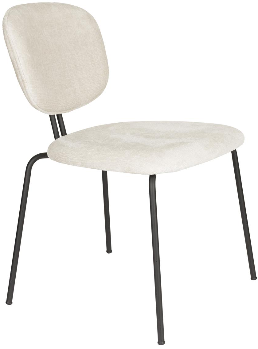 Stabelbar Spisebordsstol i Sort Metal - Studio White Bouton