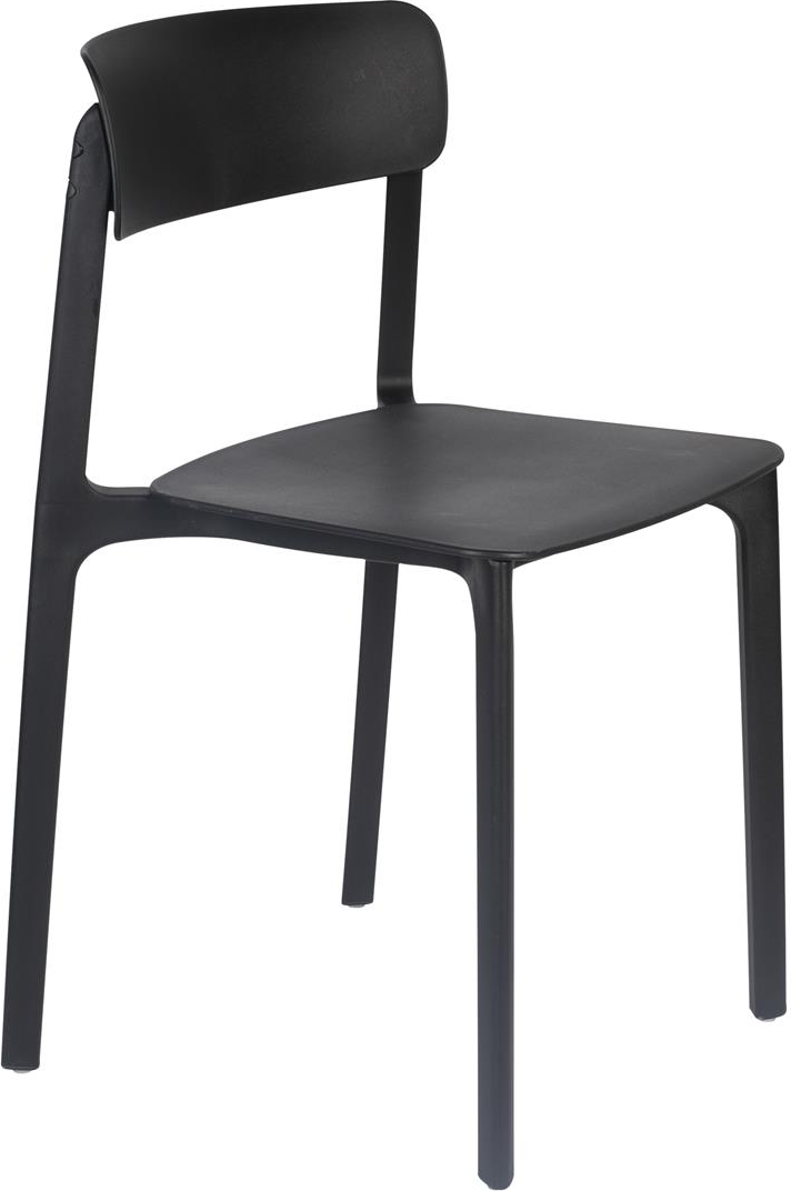 Elegant spisebordsstol Clive i askegrå polypropylen