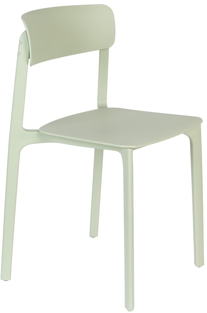Elegant spisebordsstol Clive i lysegrå polypropylen
