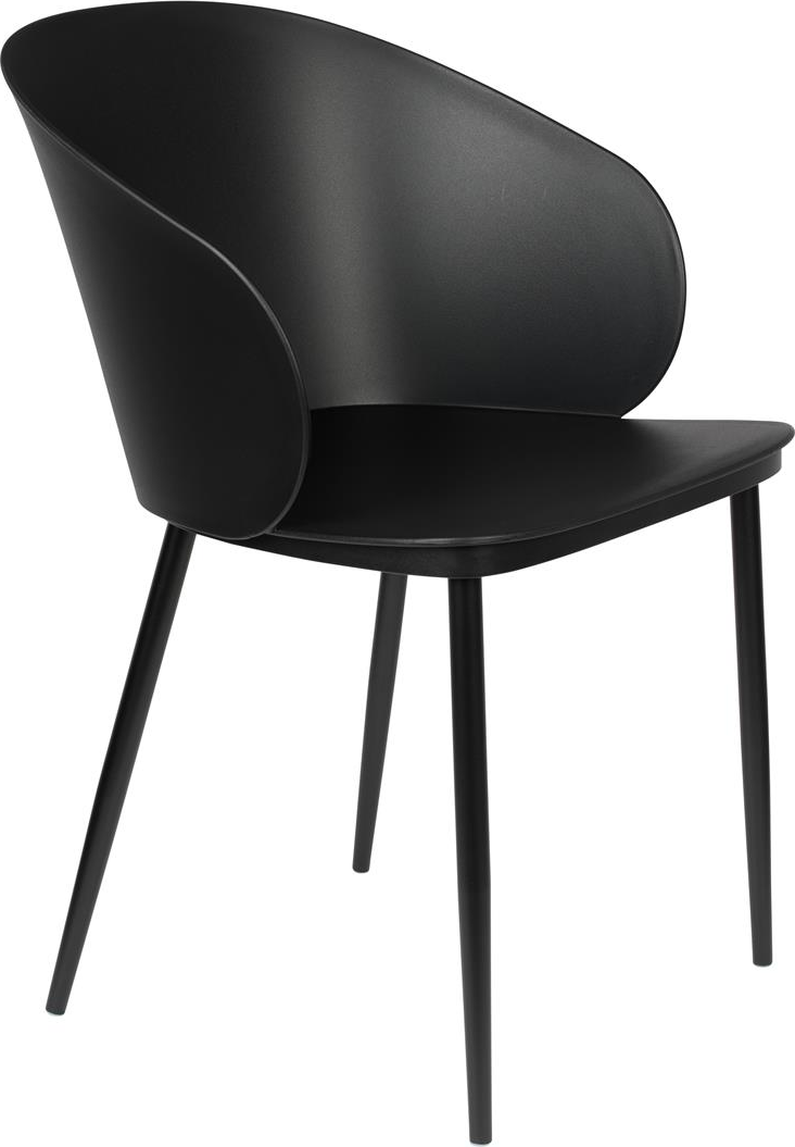 Spisebordsstol Studio White Gigi Antracit Polypropylenplast Stålstel H81xb57xd53   Cm