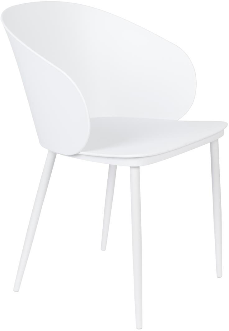 Spisebordsstol Studio White Gigi Offwhite Plaststol   Polypropylen Med Stålstel H81xb57xd53   Cm