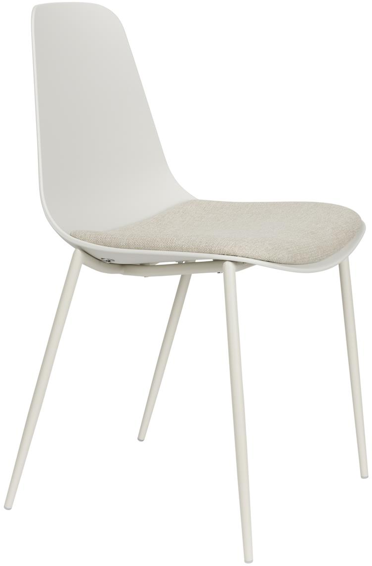Spisebordsstol Studio White Jeffrey Sæt   Sølv Polypropylenplast Metalben