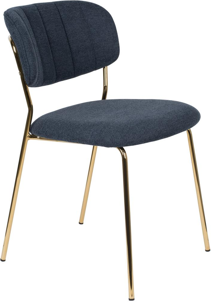 Elegant spisebordsstol i askegrå med luksuriøse detaljer