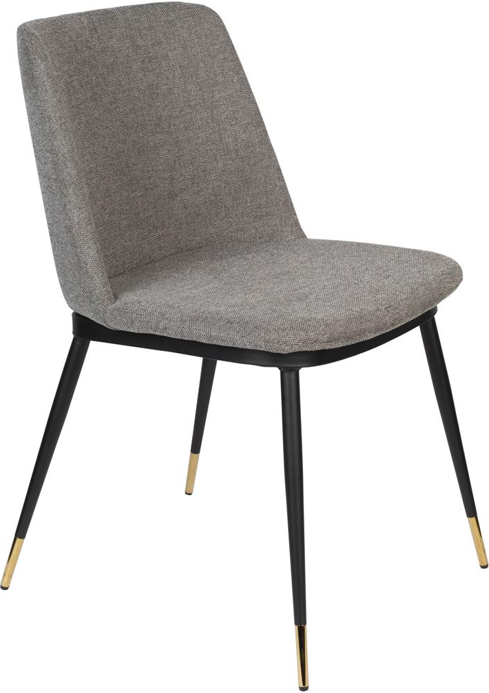 Elegant grå spisebordsstol med stålramme – tilbud!