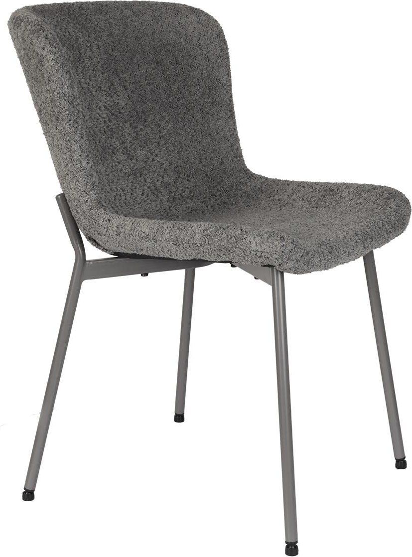 Elegant Mørkegrå Bouclé Spisebordsstol fra Studio White