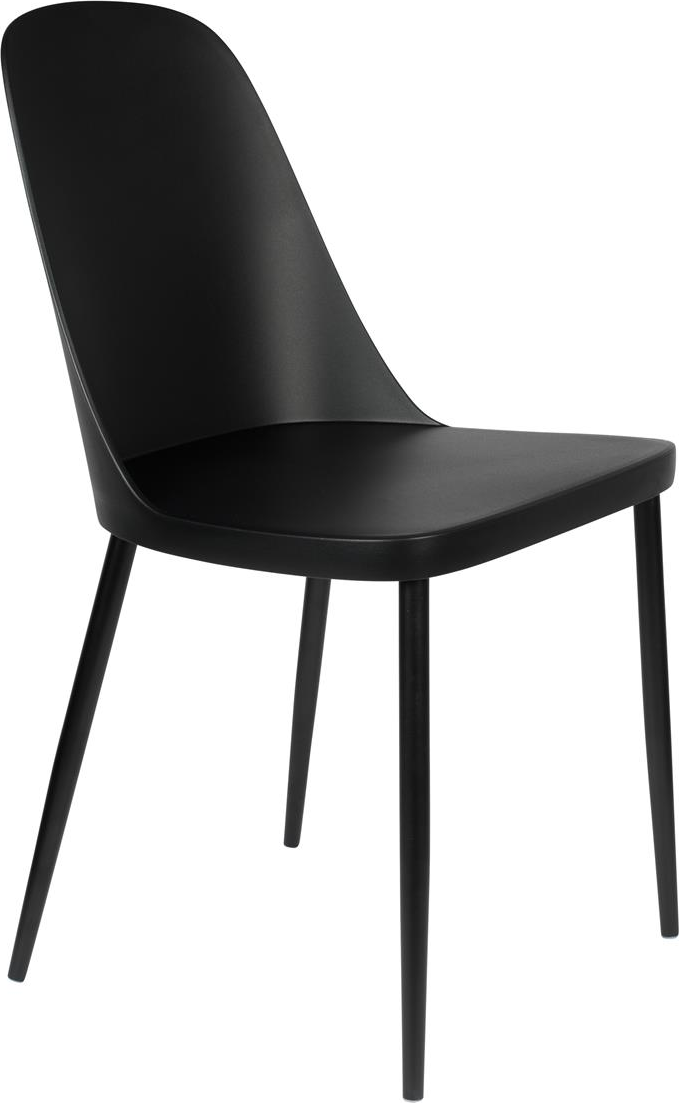 Spisebordsstol Studio White Pip Antracit   Polypropylenplast Og Metalstel