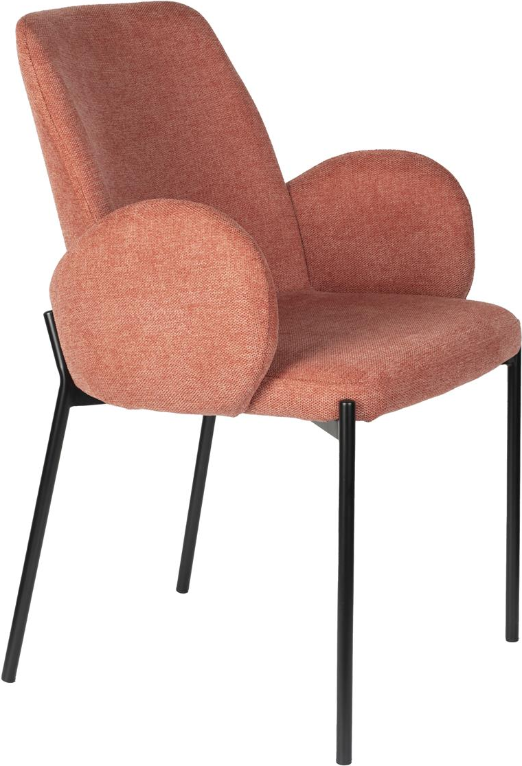 Spisebordsstol Tjarda i Rødlig Brun - Moderne Elegance