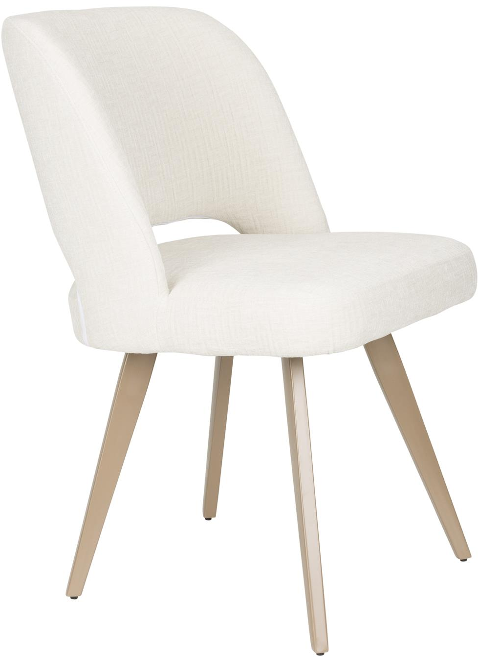 Elegant Spisebordsstol Yves i Offwhite med Brune Jernben