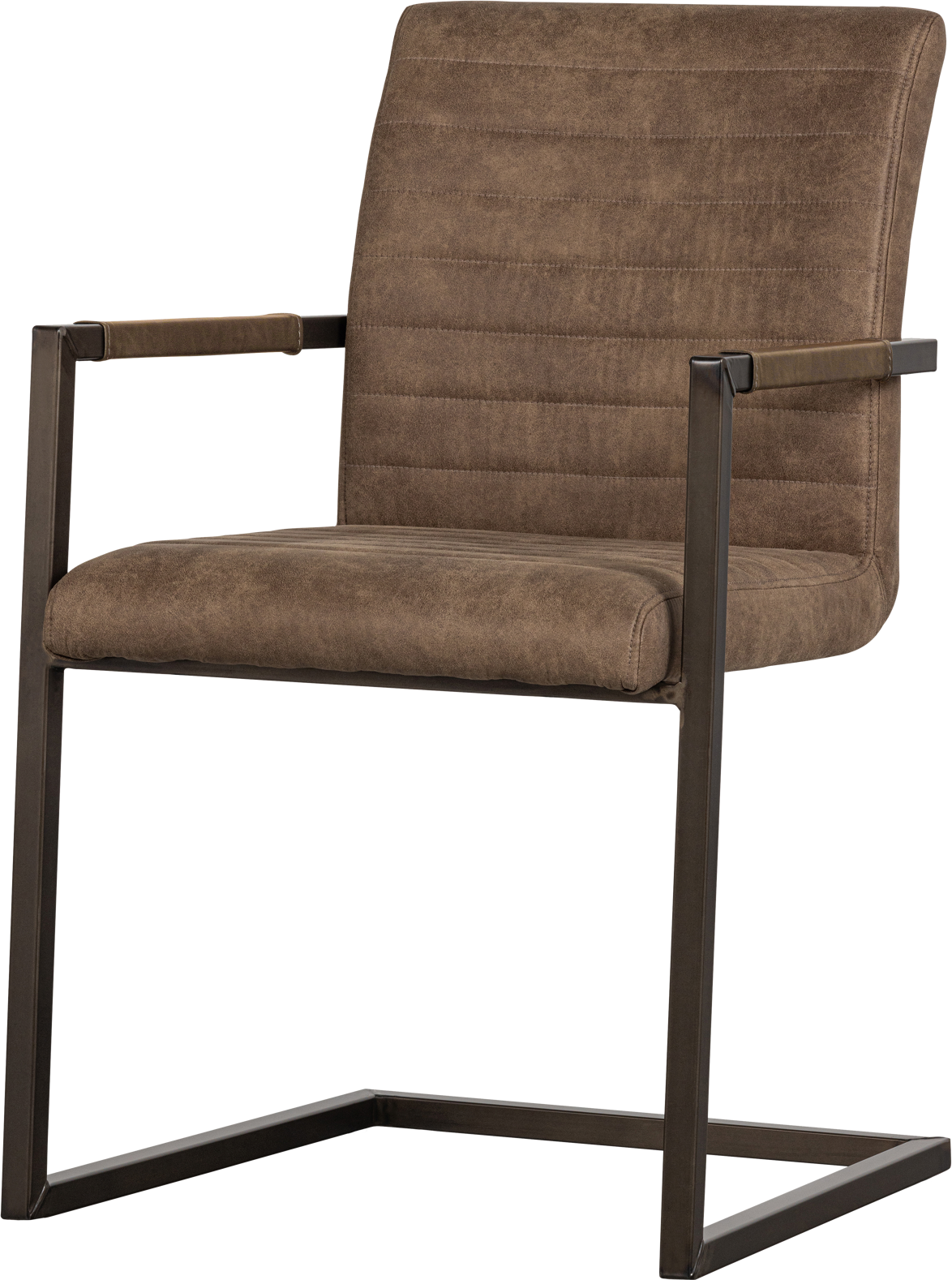 Spisebordsstol Woood Bas Taupe   Vintage Pu-læder Spisestuestol