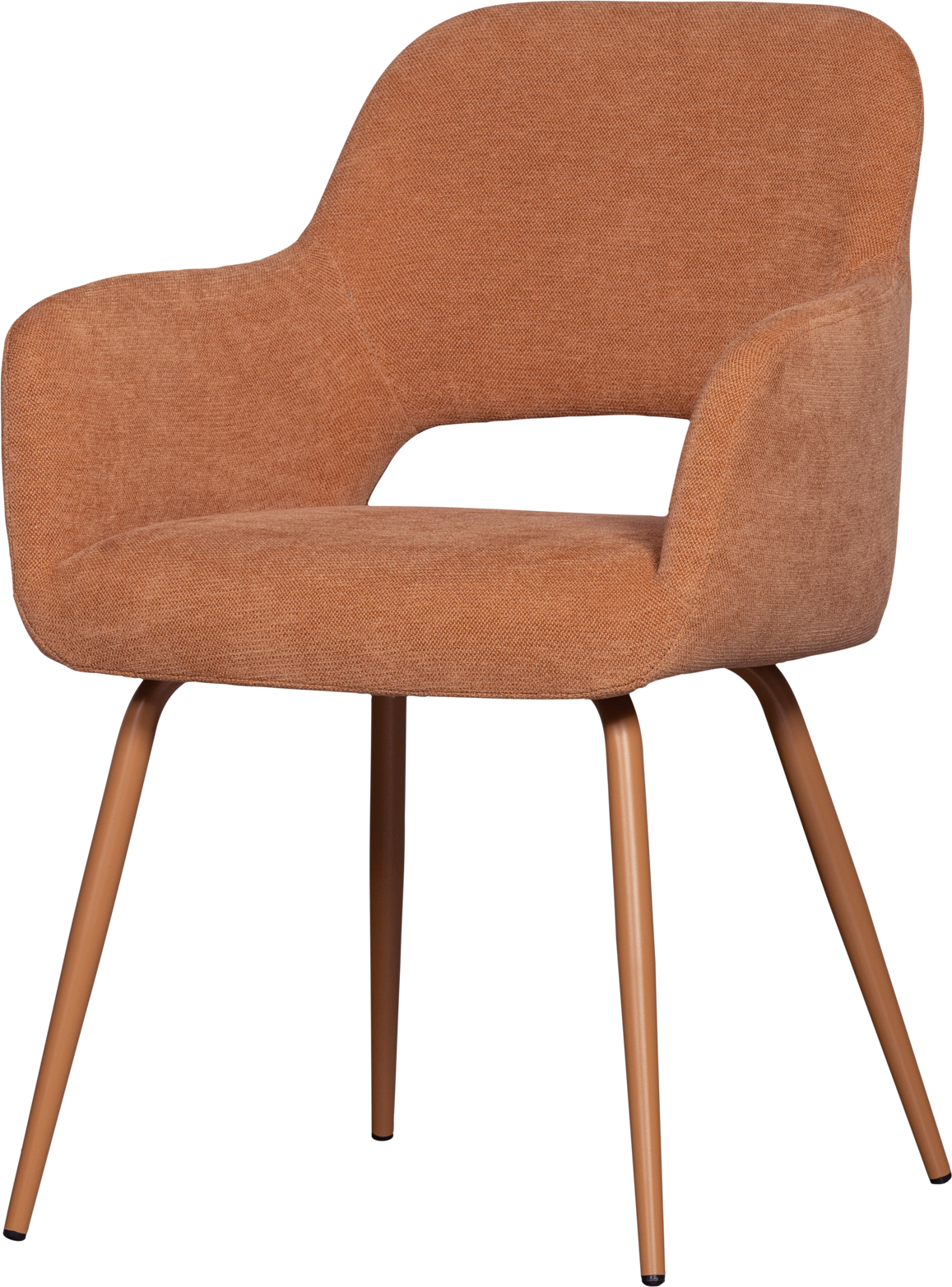 Moderne spisebordsstol i laksfarvet polyester - Jenny