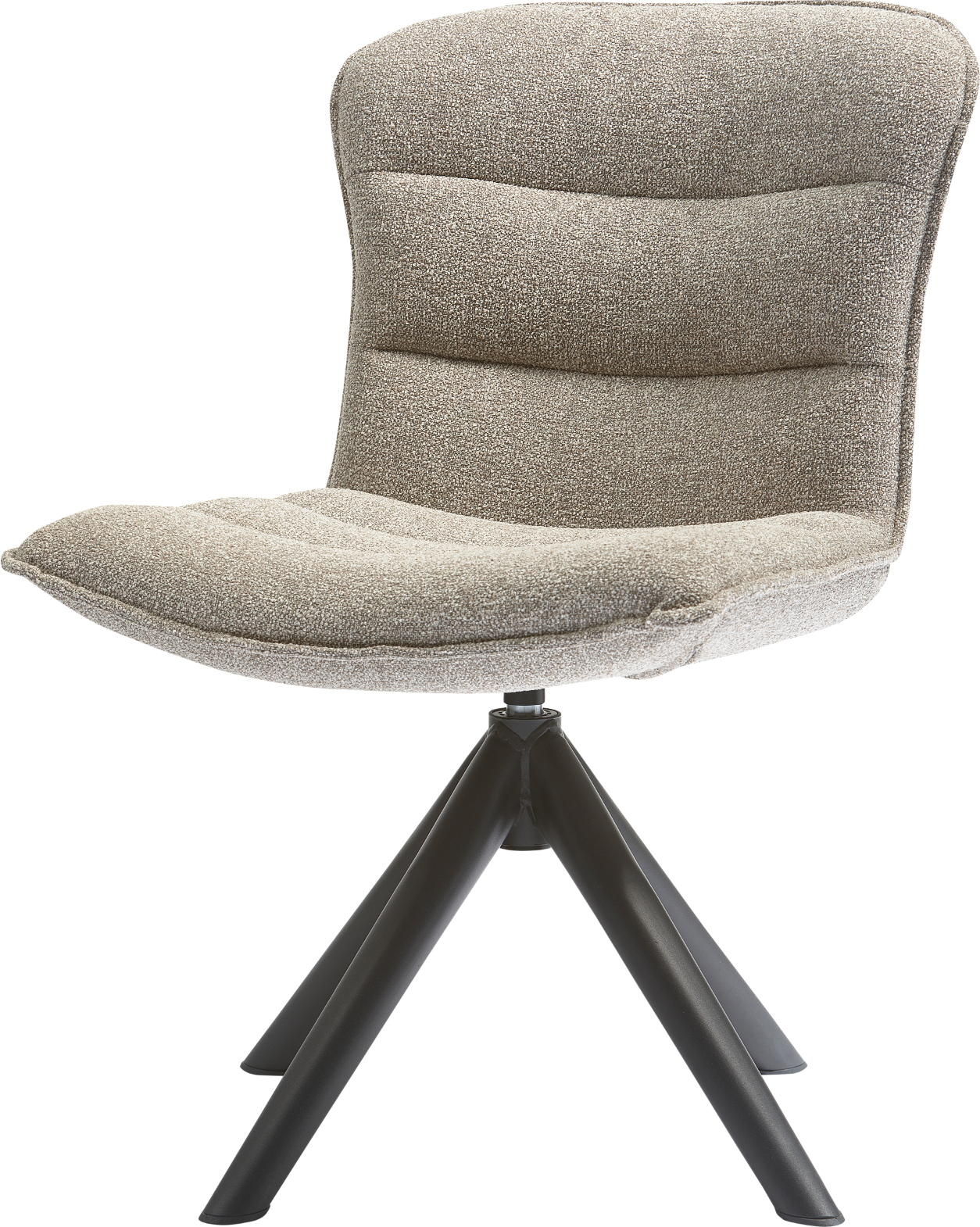 Spisebordsstol Woood Collection Nika Grå Grøn Polyester Med Sort Metalstel Og Drejefunktion