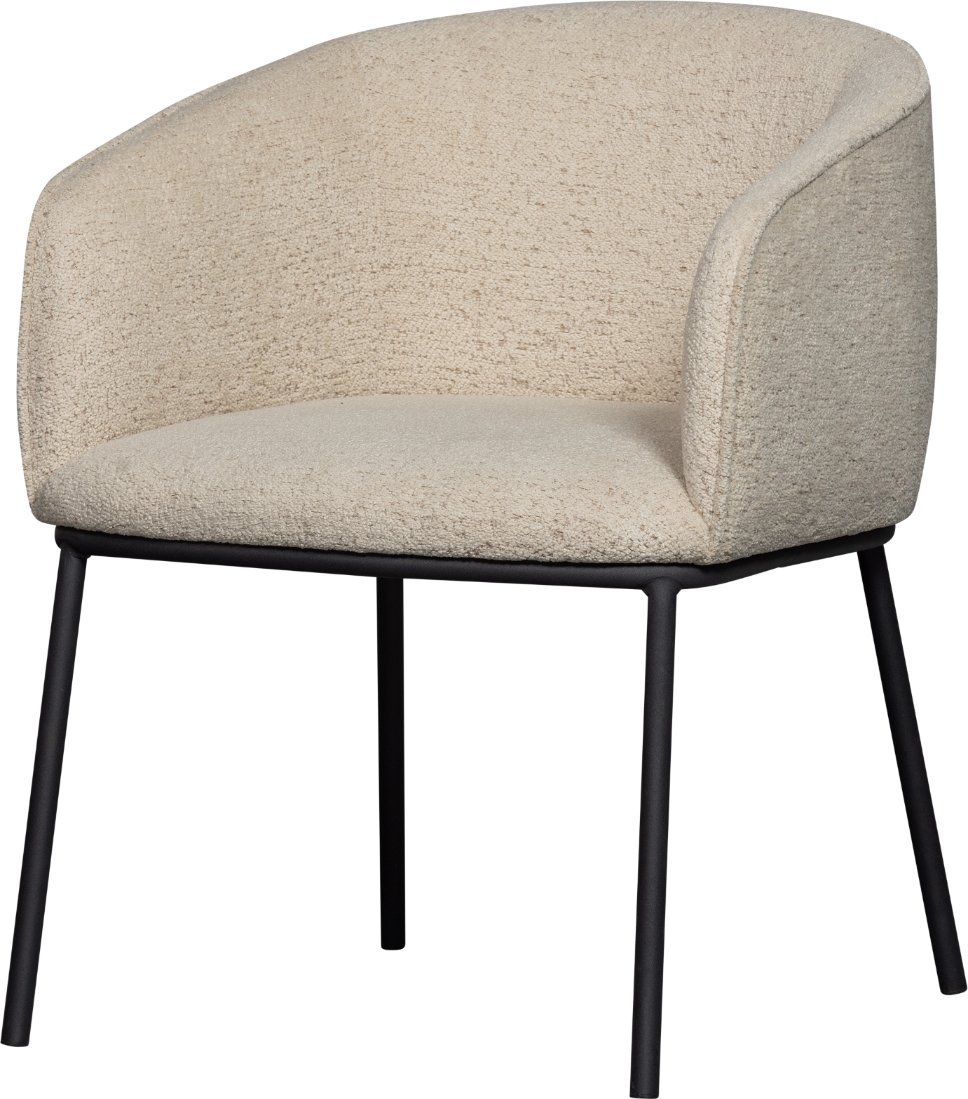 Woood Leon Spisebordsstol i Naturfarvet Bouclé Design