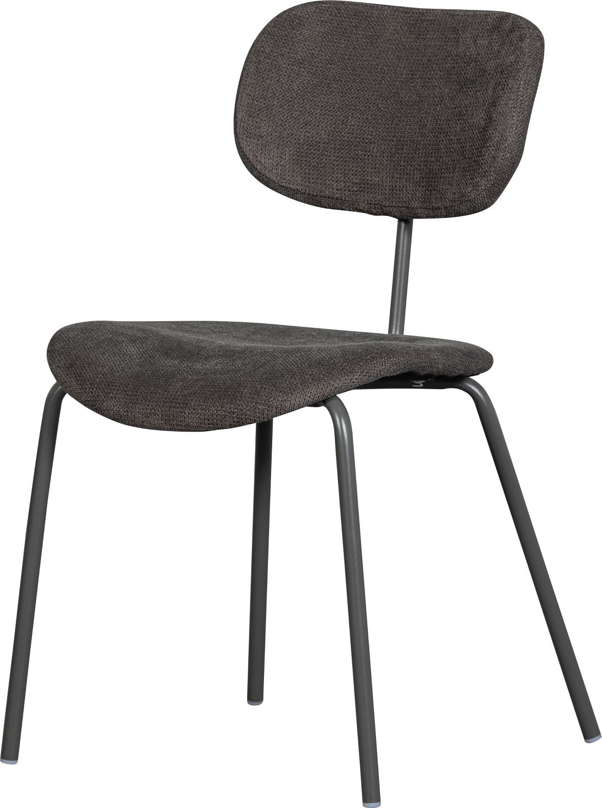 Spisebordsstol Woood Link Brun Grå Polyester Ribbet Stof H78xb45xl54 Cm