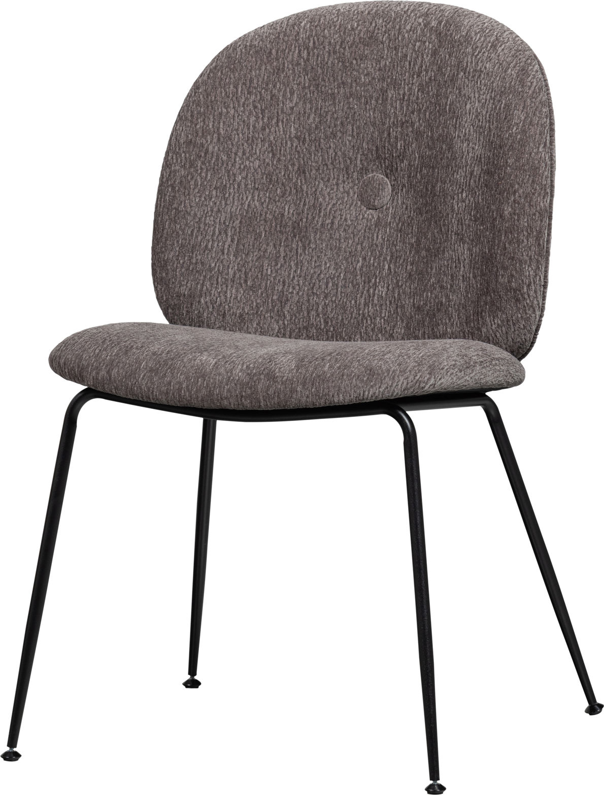 Spisebordsstol Woood Manuel Jacquard Polyester Espresso Med Sort Metalstel