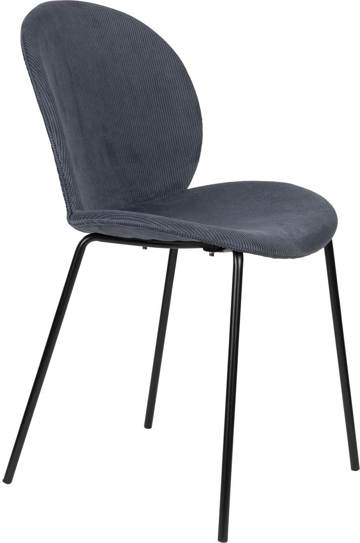 Elegant Zuiver Bonnet Spisebordsstol i Blå Stof