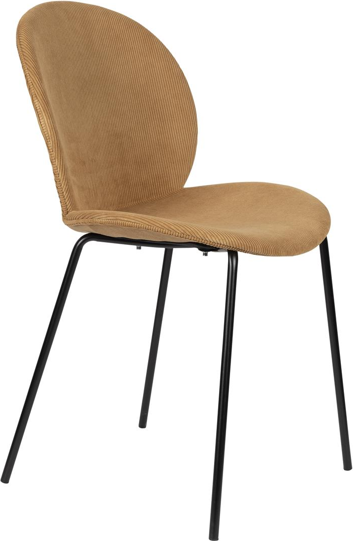 Elegant Zuiver Bonnet Spisebordsstol i Nougat Farve
