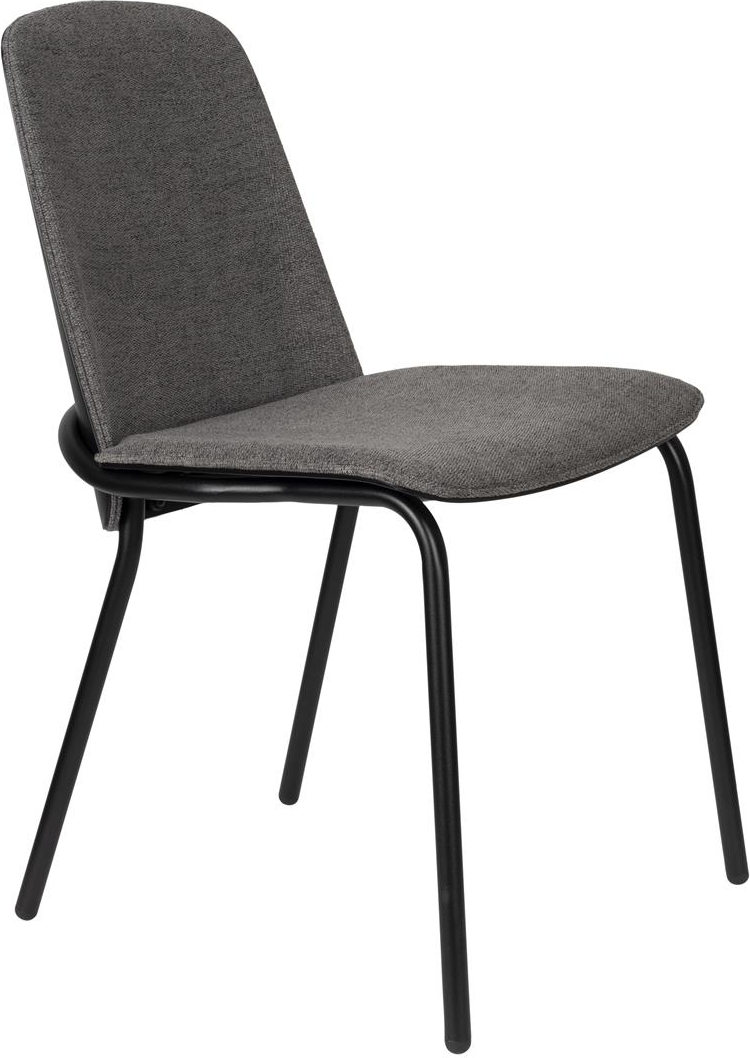 Elegant spisebordsstol i askegrå stof fra Zuiver