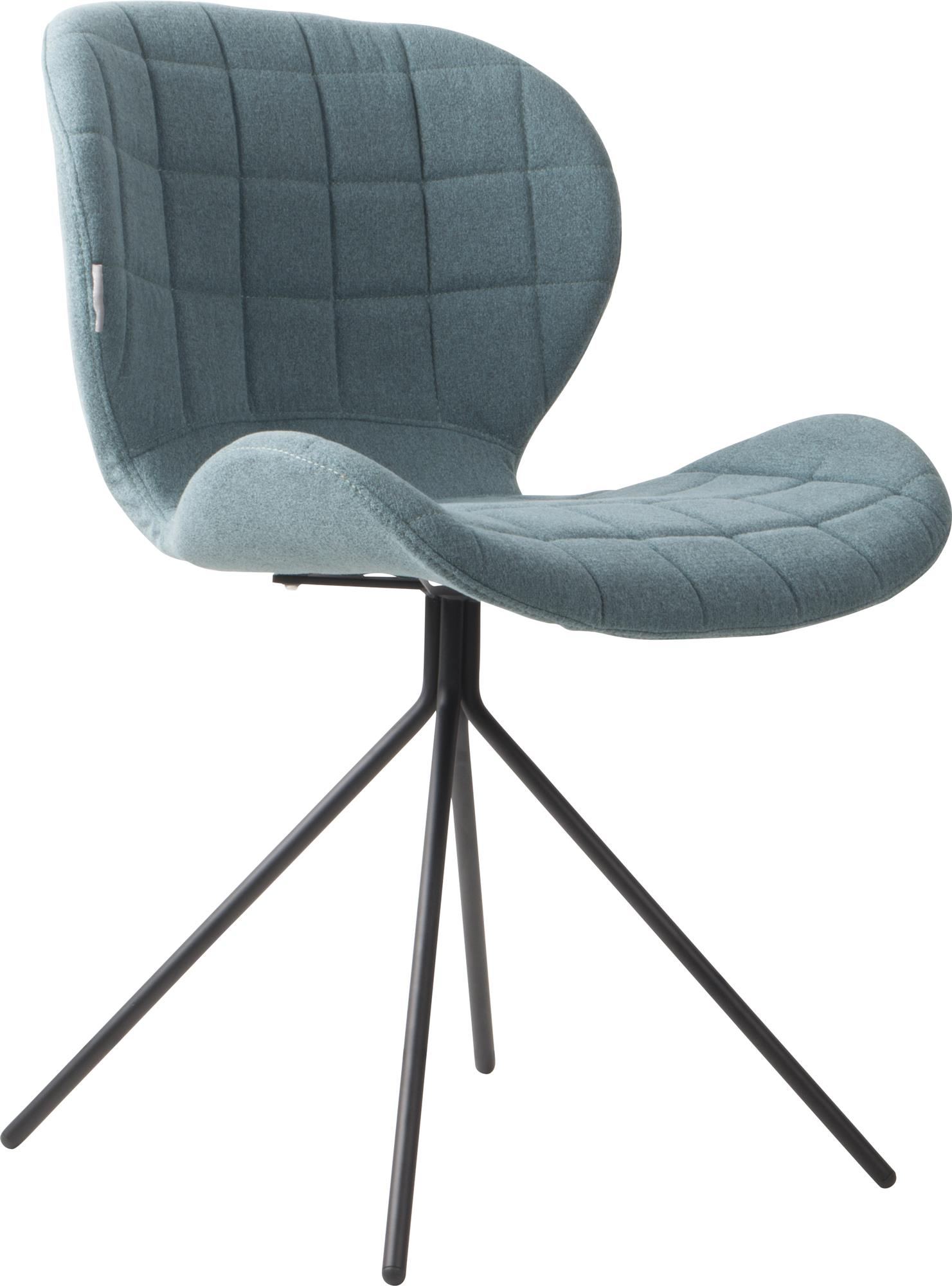Spisebordsstol Zuiver Omg Polstret Polyester Mørkegrå Med Jernstel H80x56x51 Cm